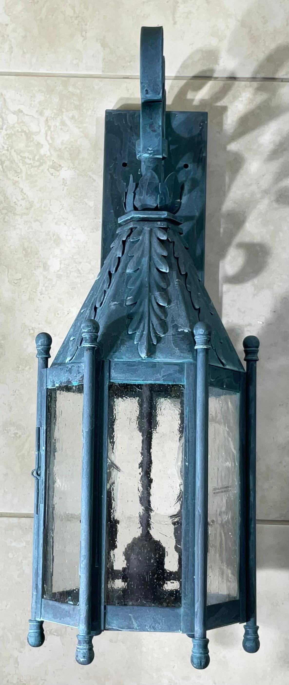 North American Exquisite Single Iron Wall Lantern - A Timeless Architectural Accent For Sale