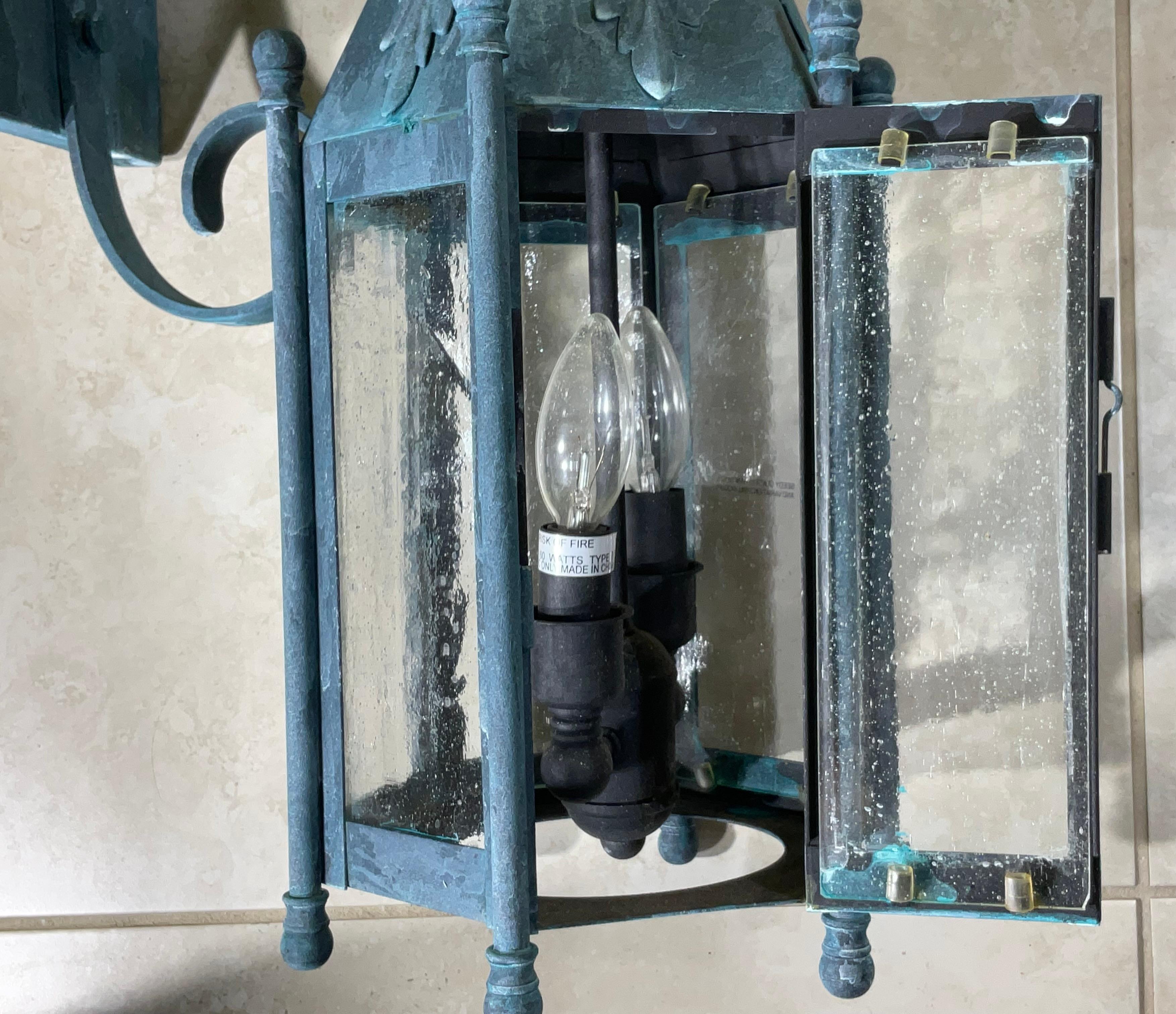 Exquisite Single Iron Wall Lantern - A Timeless Architectural Accent For Sale 1