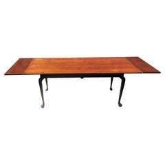 Exquisite Studio Craft Tiger Maple Queen Anne Farm Dining Table