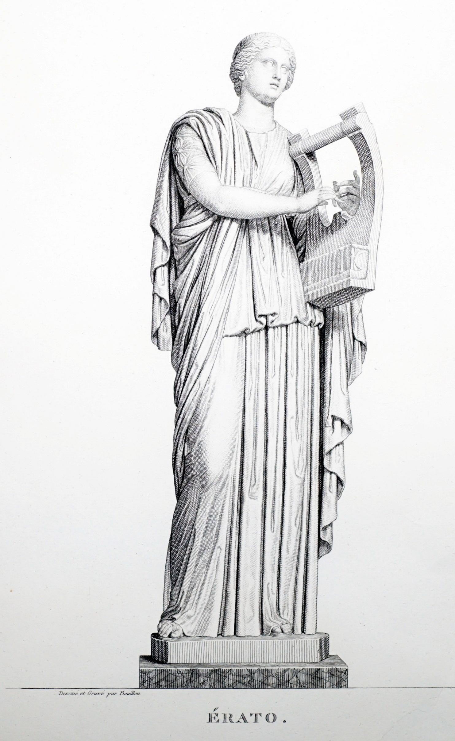 Exquisite Suite of Four 1800 Bouillon Copper Plate Engraved Roman Statue Prints For Sale 12