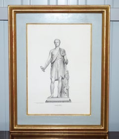 Exquisite Suite of Four 1800 Bouillon Copper Plate Engraved Roman Statue Prints