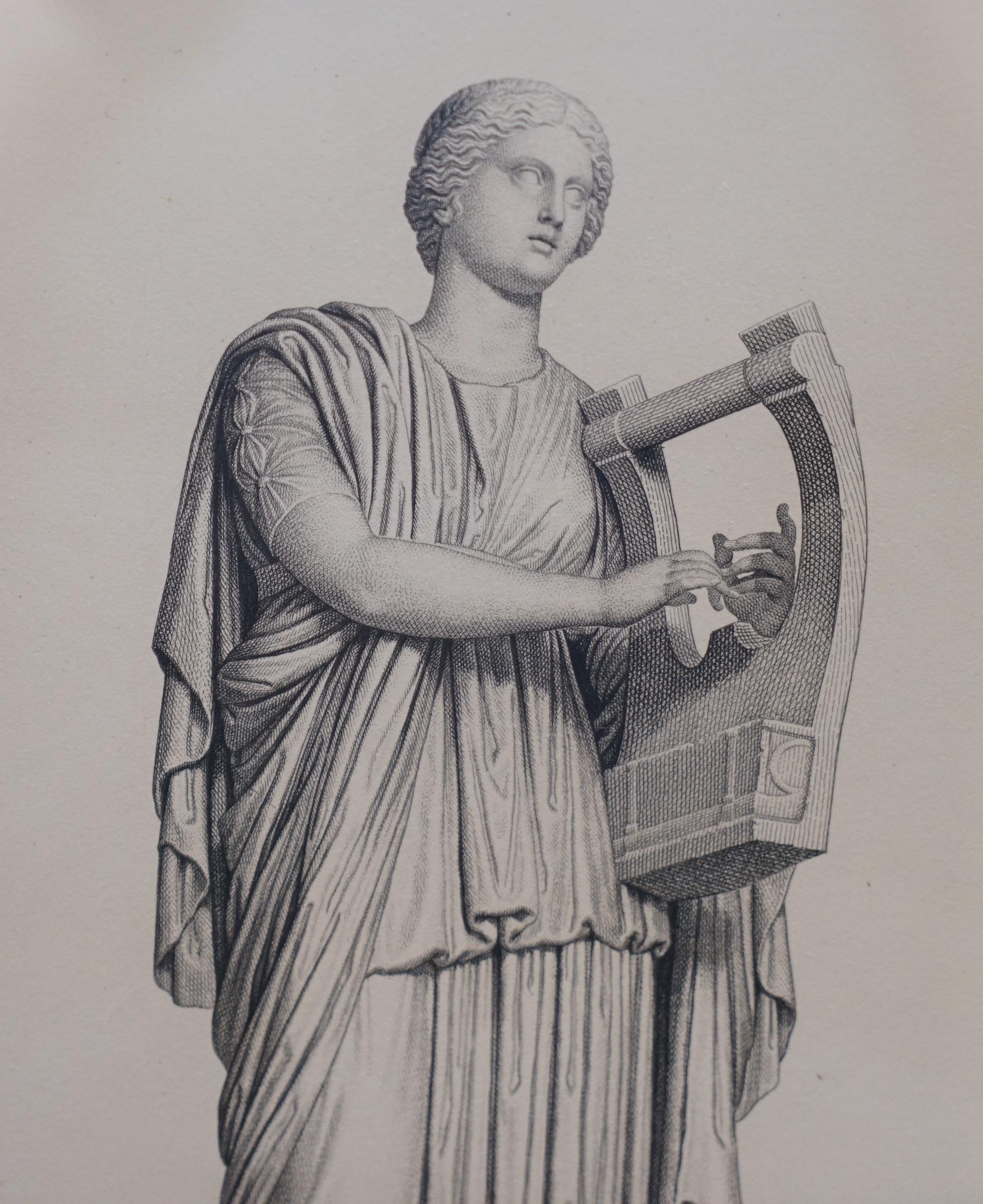 Exquisite Suite of Four 1800 Bouillon Copper Plate Engraved Roman Statue Prints For Sale 13