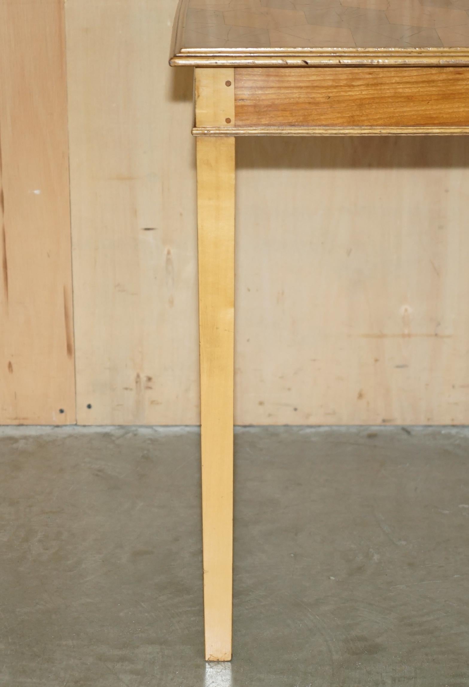 OTTIMO TAVOLO A CONSOLE IN LEGNO OYSTER LABURNUM SUPER DECORATIVO CIRCA 1920 in vendita 2