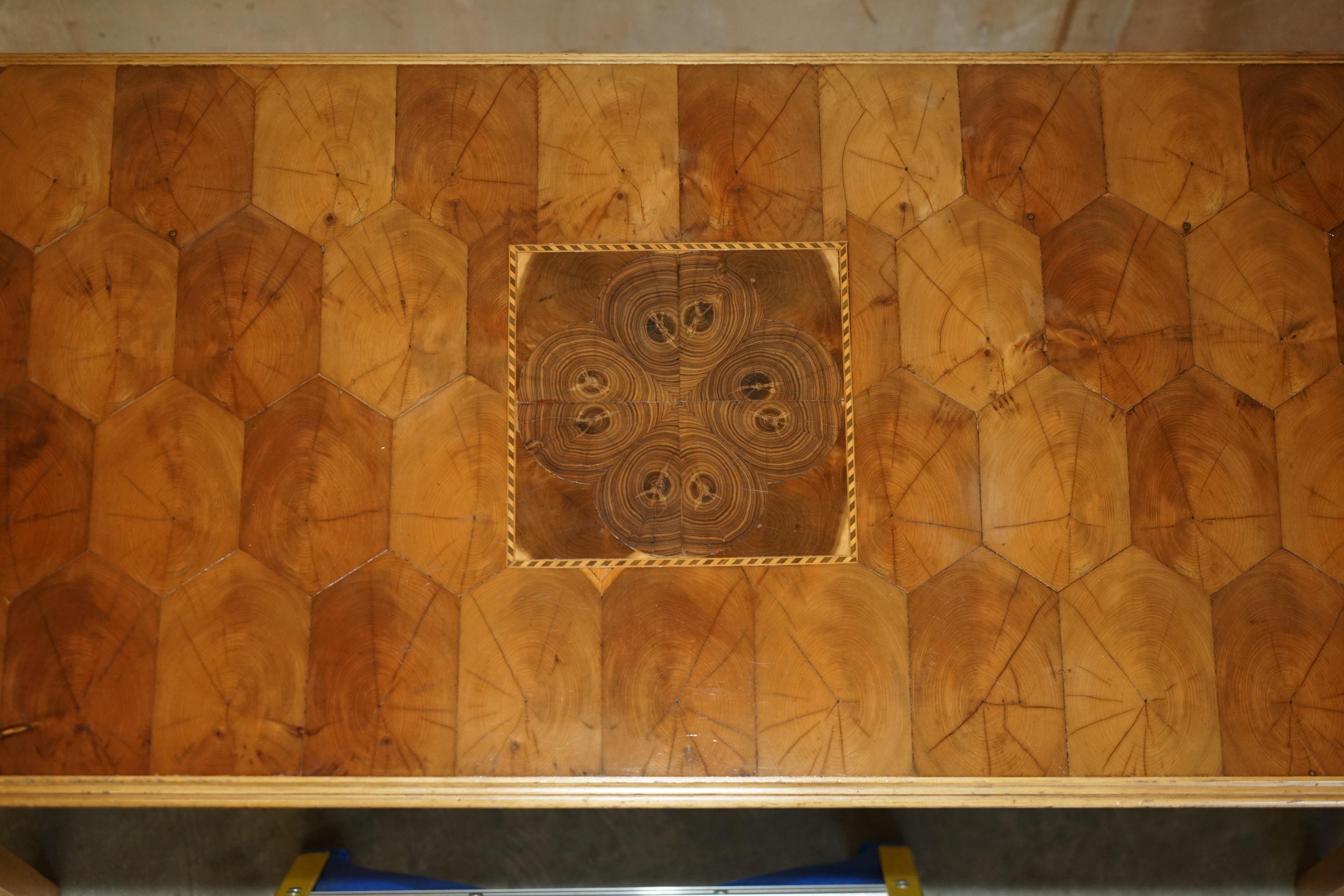 Fatto a mano OTTIMO TAVOLO A CONSOLE IN LEGNO OYSTER LABURNUM SUPER DECORATIVO CIRCA 1920 in vendita