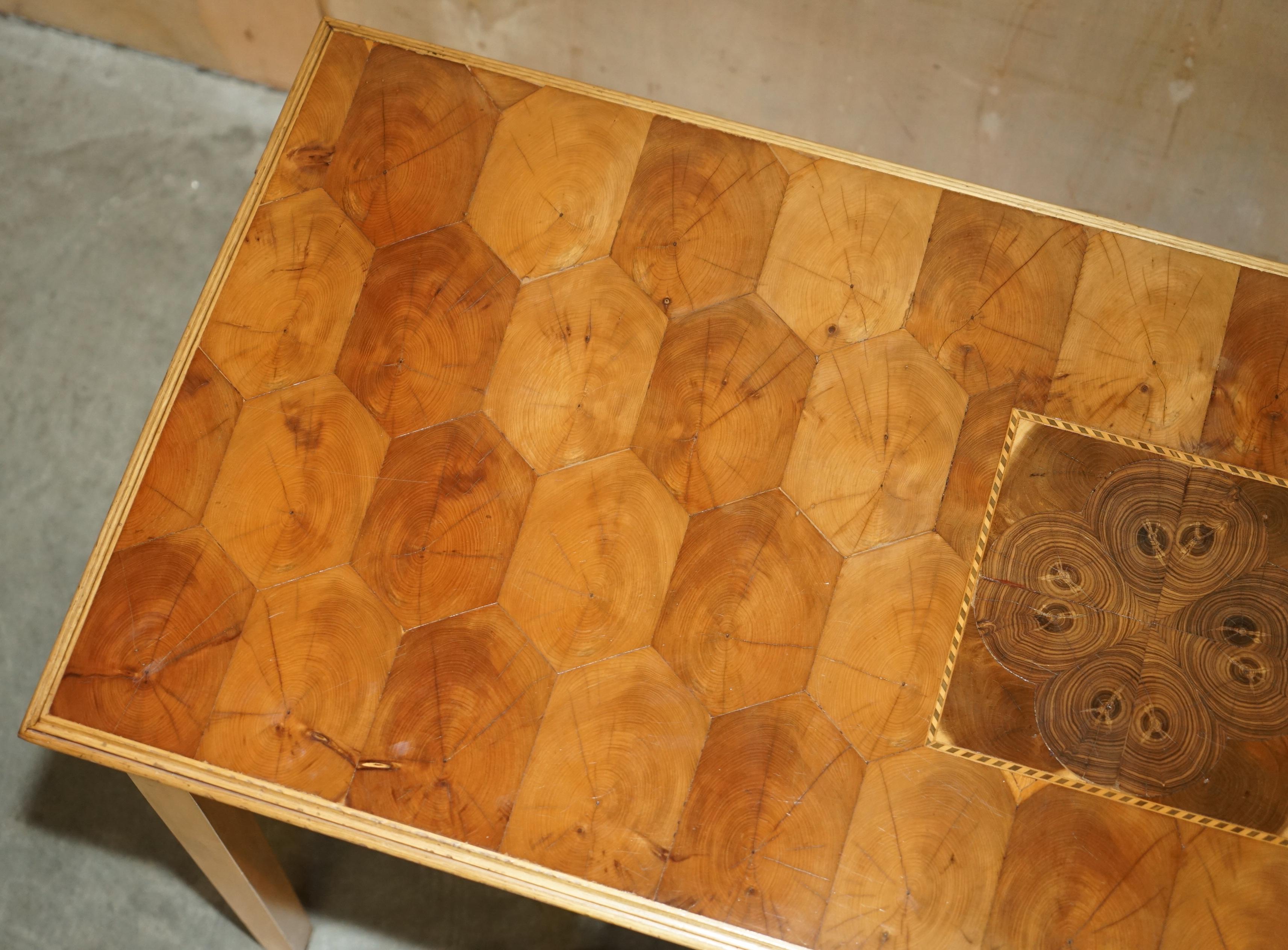 OTTIMO TAVOLO A CONSOLE IN LEGNO OYSTER LABURNUM SUPER DECORATIVO CIRCA 1920 In condizioni buone in vendita a West Sussex, Pulborough