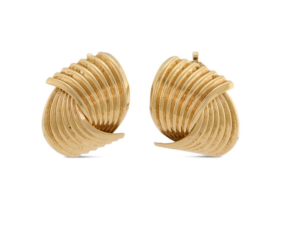 Exquisite Tiffany Co 14K Gold Fluted Earclips A Timeless Investment in Luxury 5