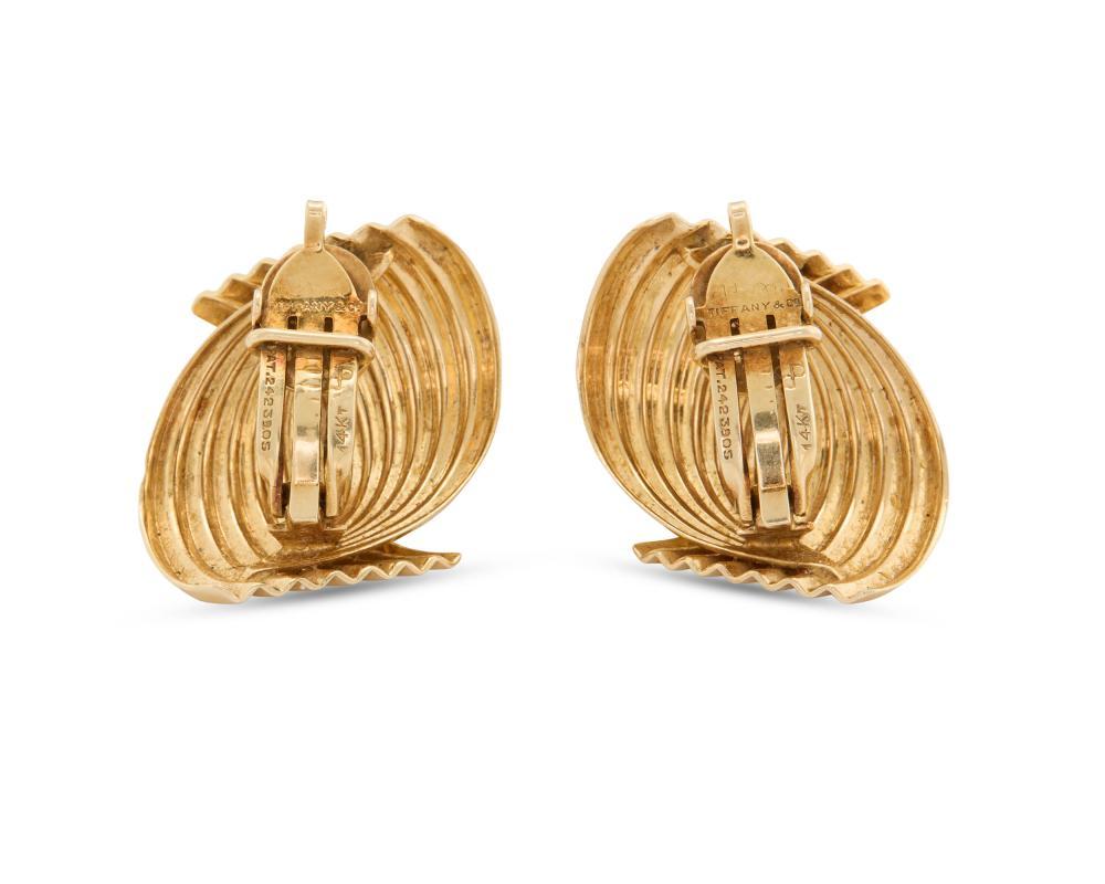 Exquisite Tiffany Co 14K Gold Fluted Earclips A Timeless Investment in Luxury 2