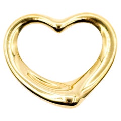 Exquisite Tiffany Elsa Peretti Heart Pendant in 18k Yellow Gold
