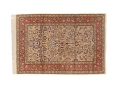 Exquisite Turkish Handmade Silk Rug 1920s