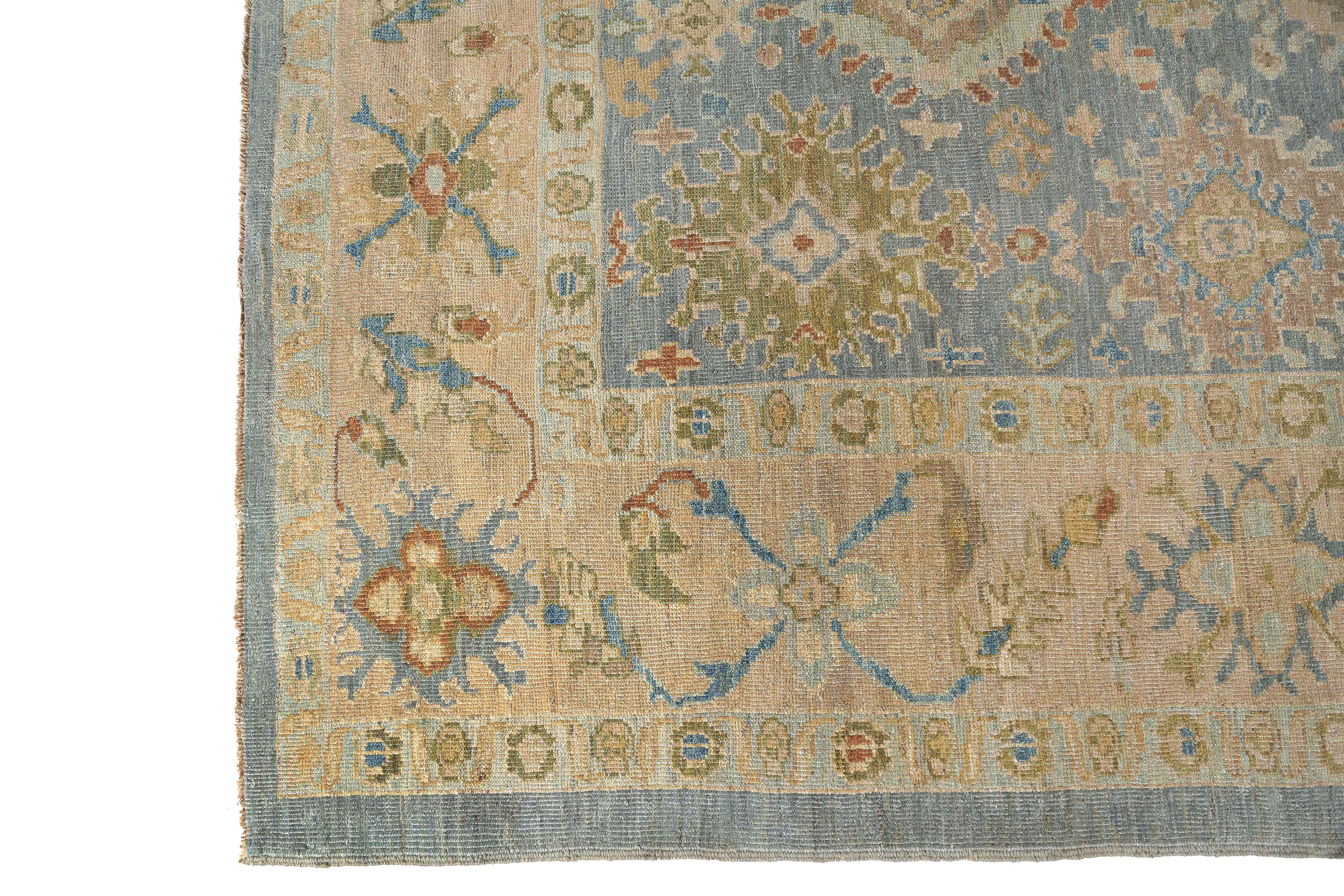 Hand-Woven Exquisite Turkish Handmade Sultanabad Rug For Sale