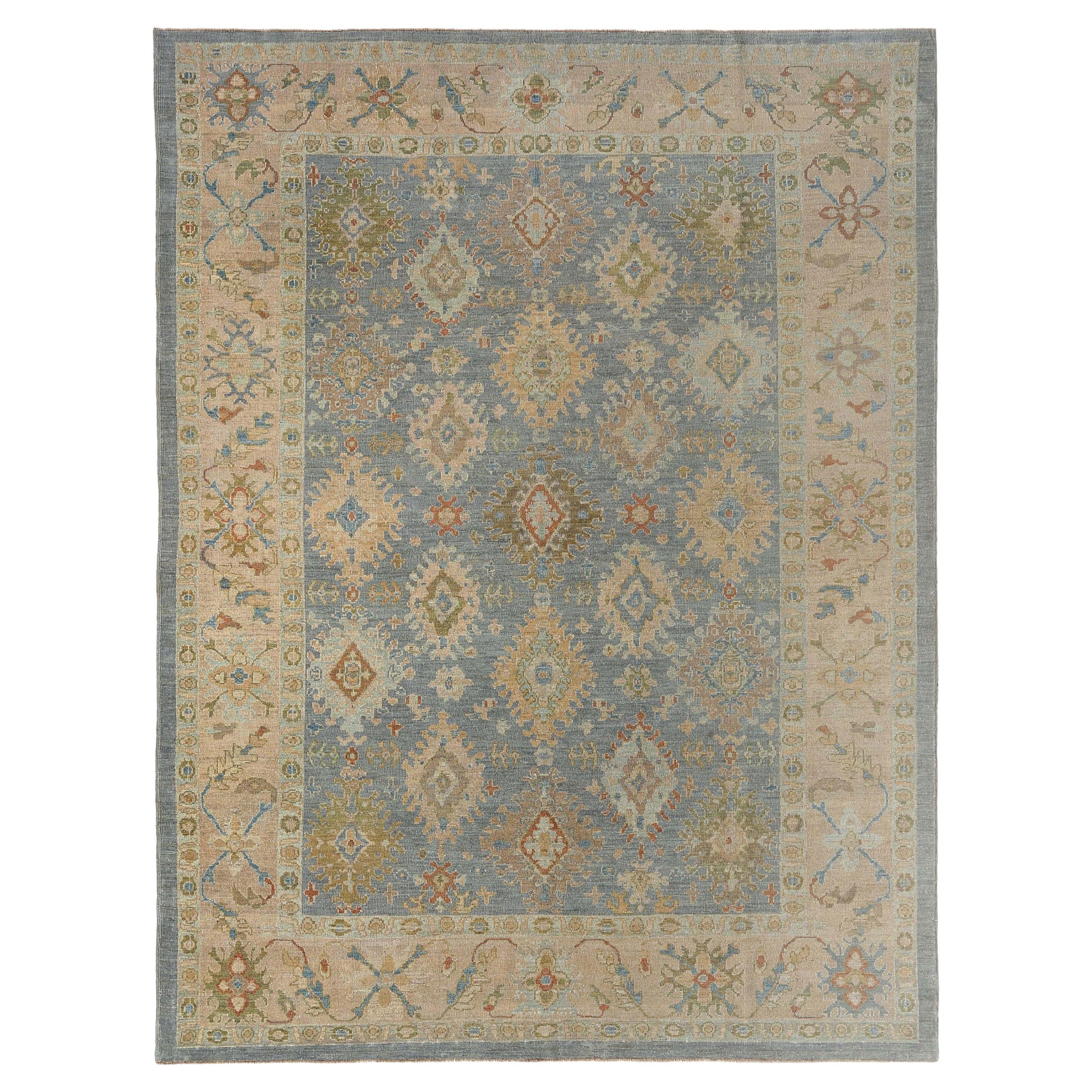 Exquisite Turkish Handmade Sultanabad Rug For Sale