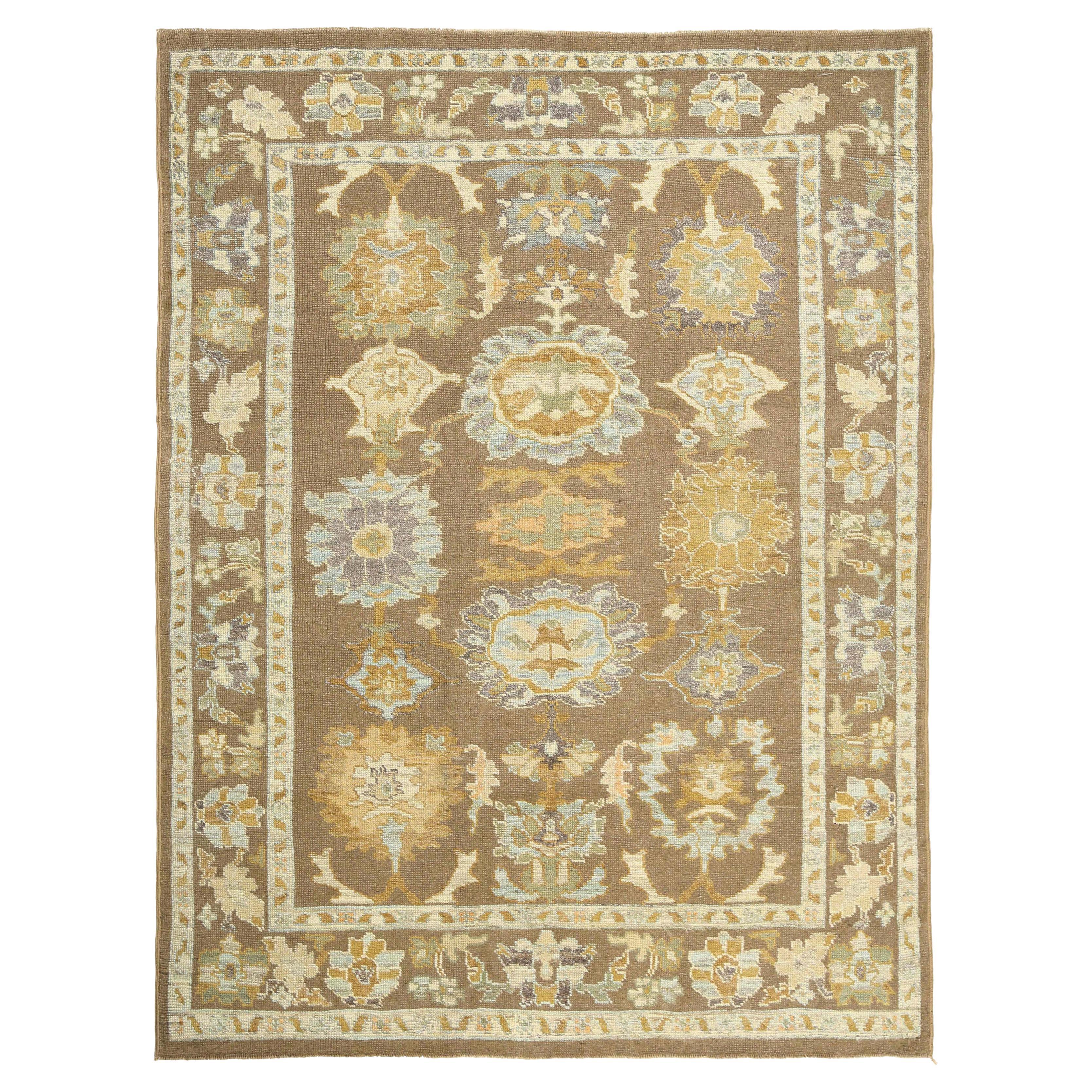 Exquisite Turkish Oushak Rug For Sale