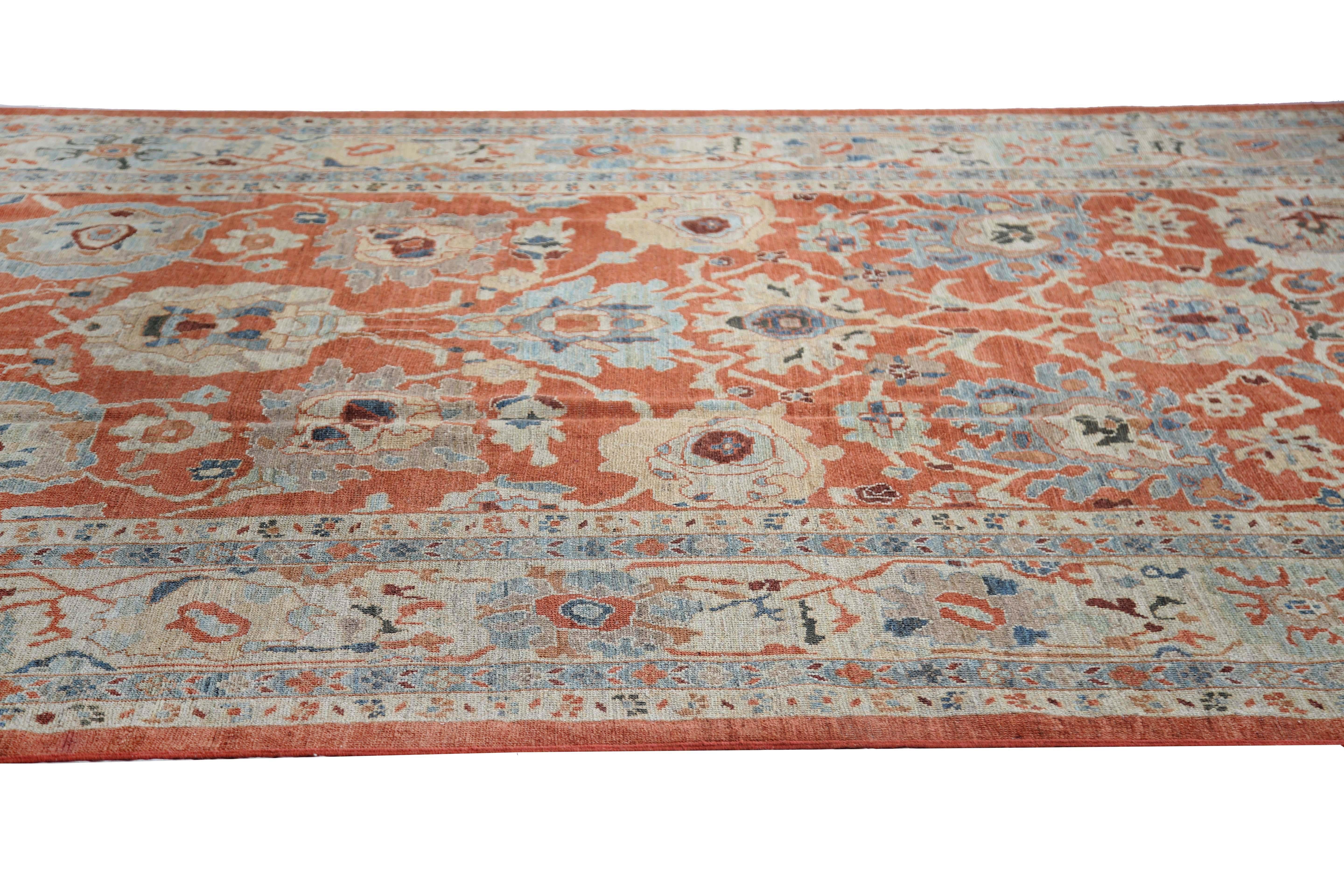 Hand-Woven Exquisite Turkish Sultanabad Rug For Sale