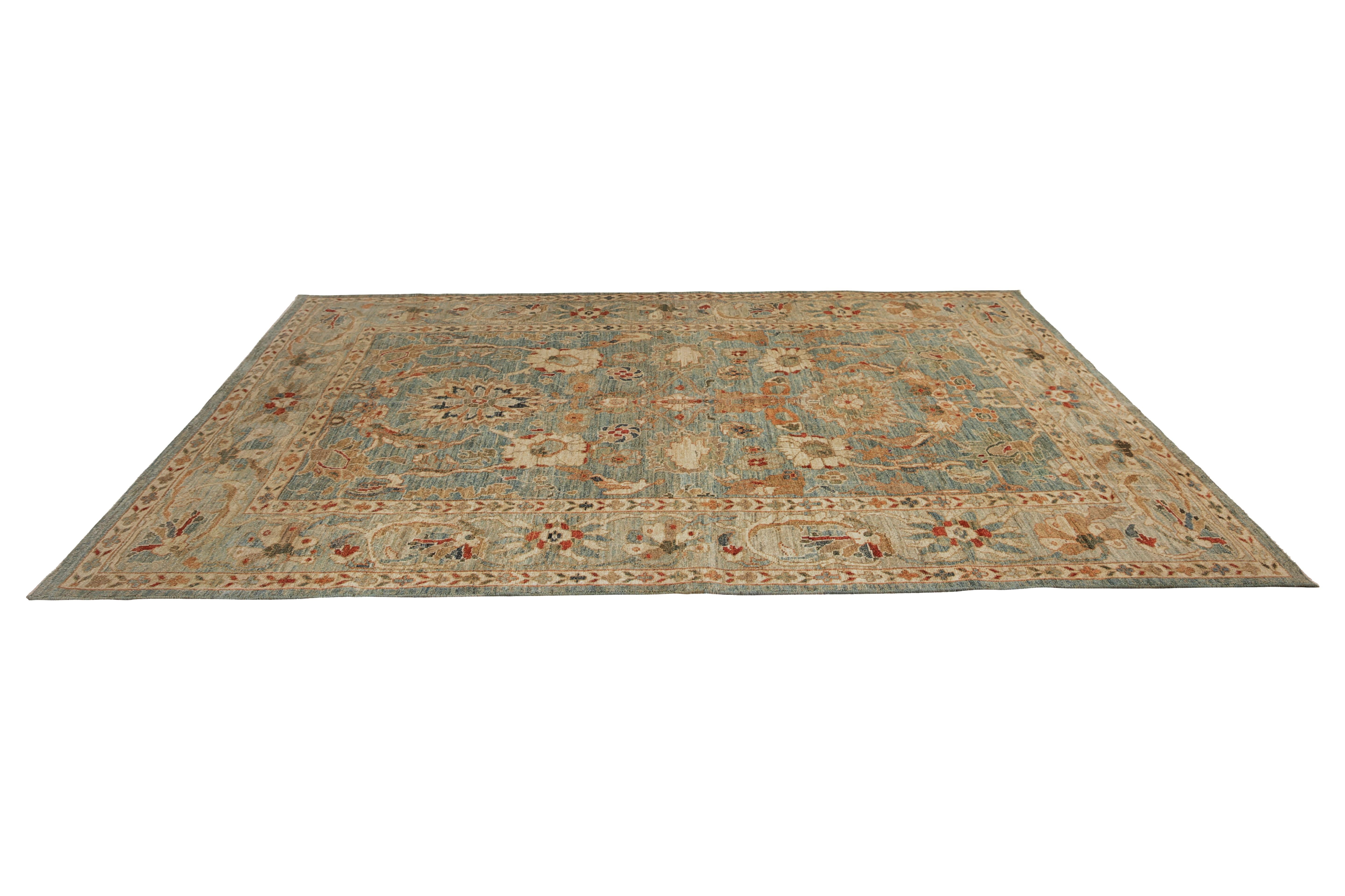 Exquisite Turkish Sultanabad Rug In New Condition For Sale In Dallas, TX