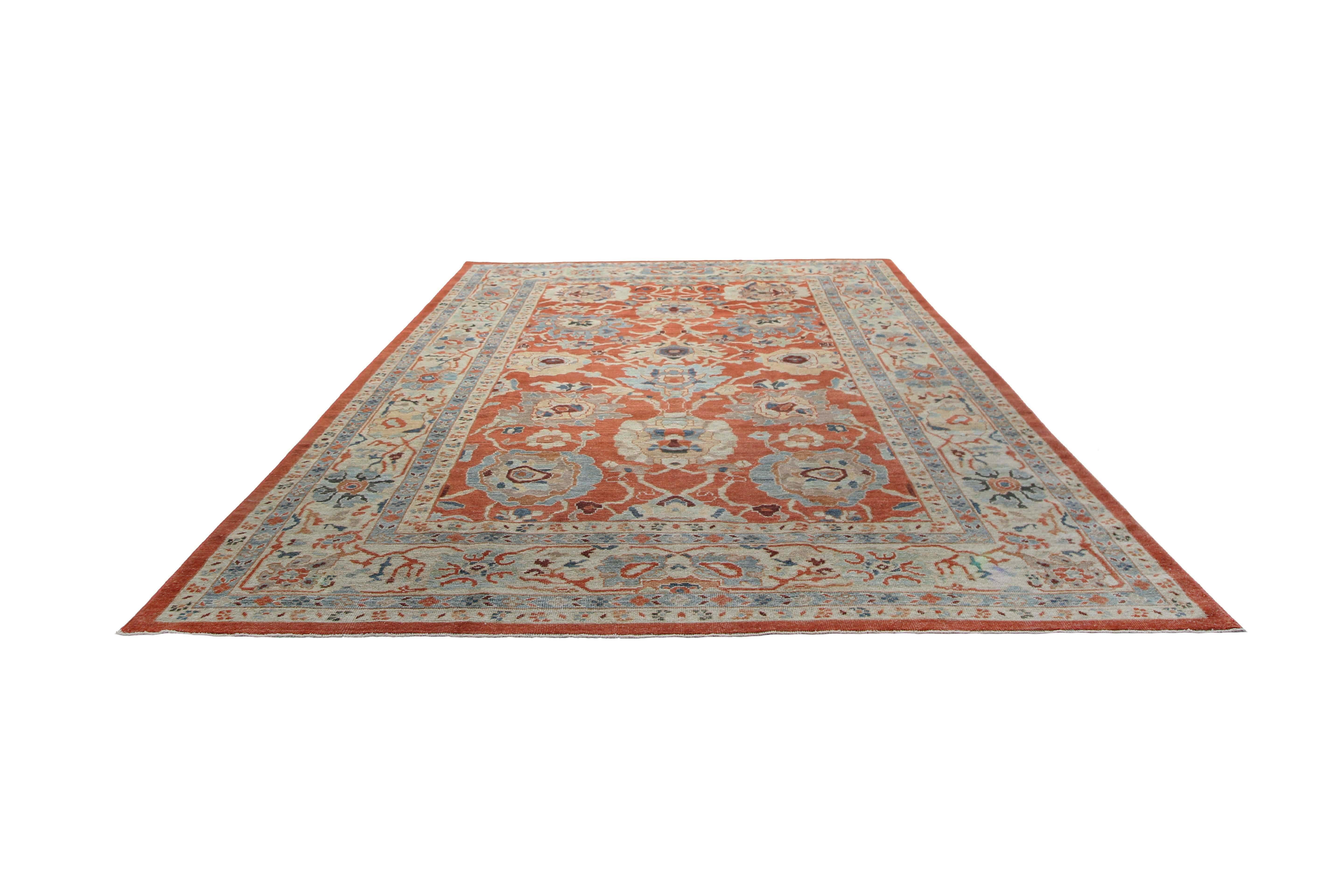 Contemporary Exquisite Turkish Sultanabad Rug For Sale