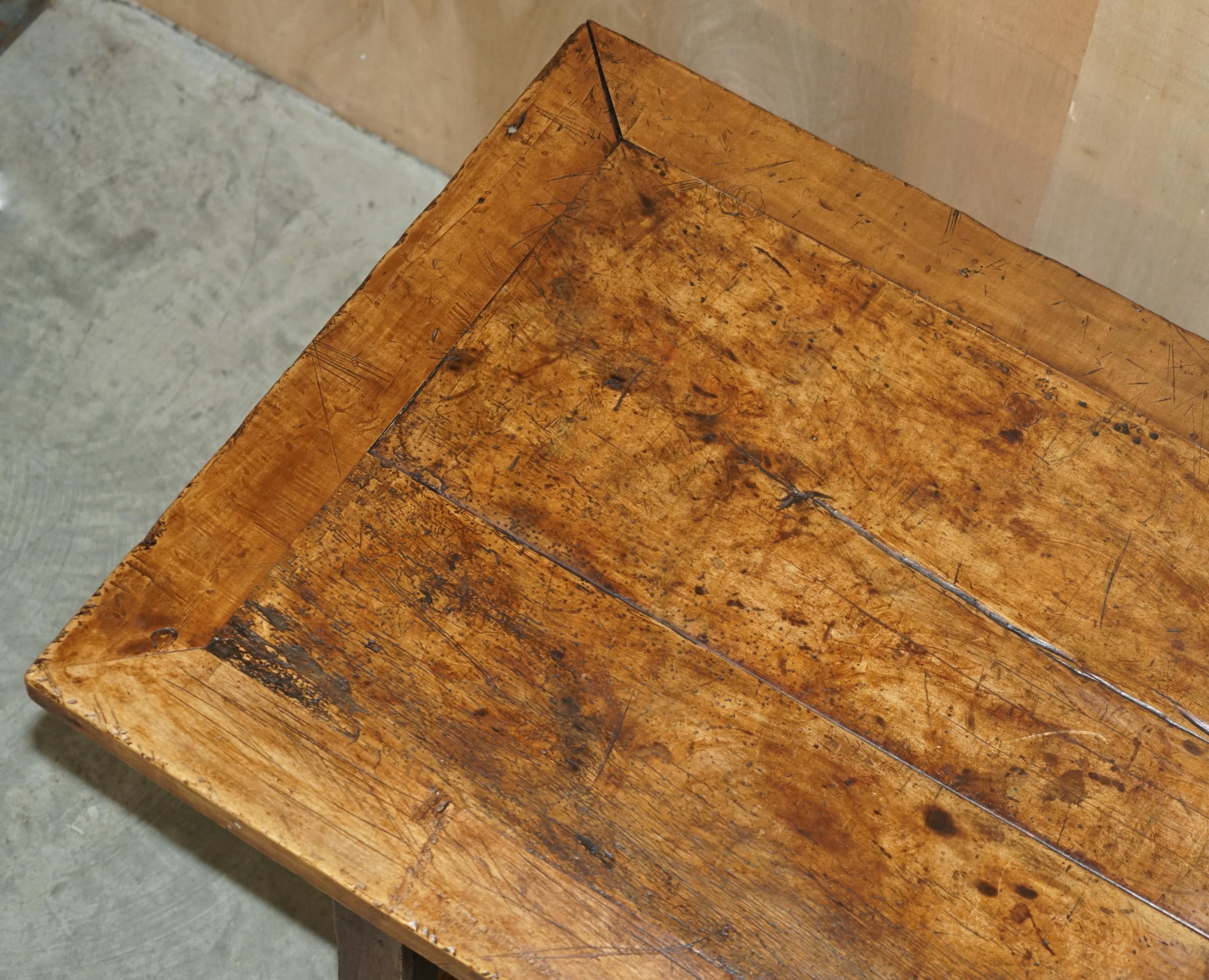 plank top dining table