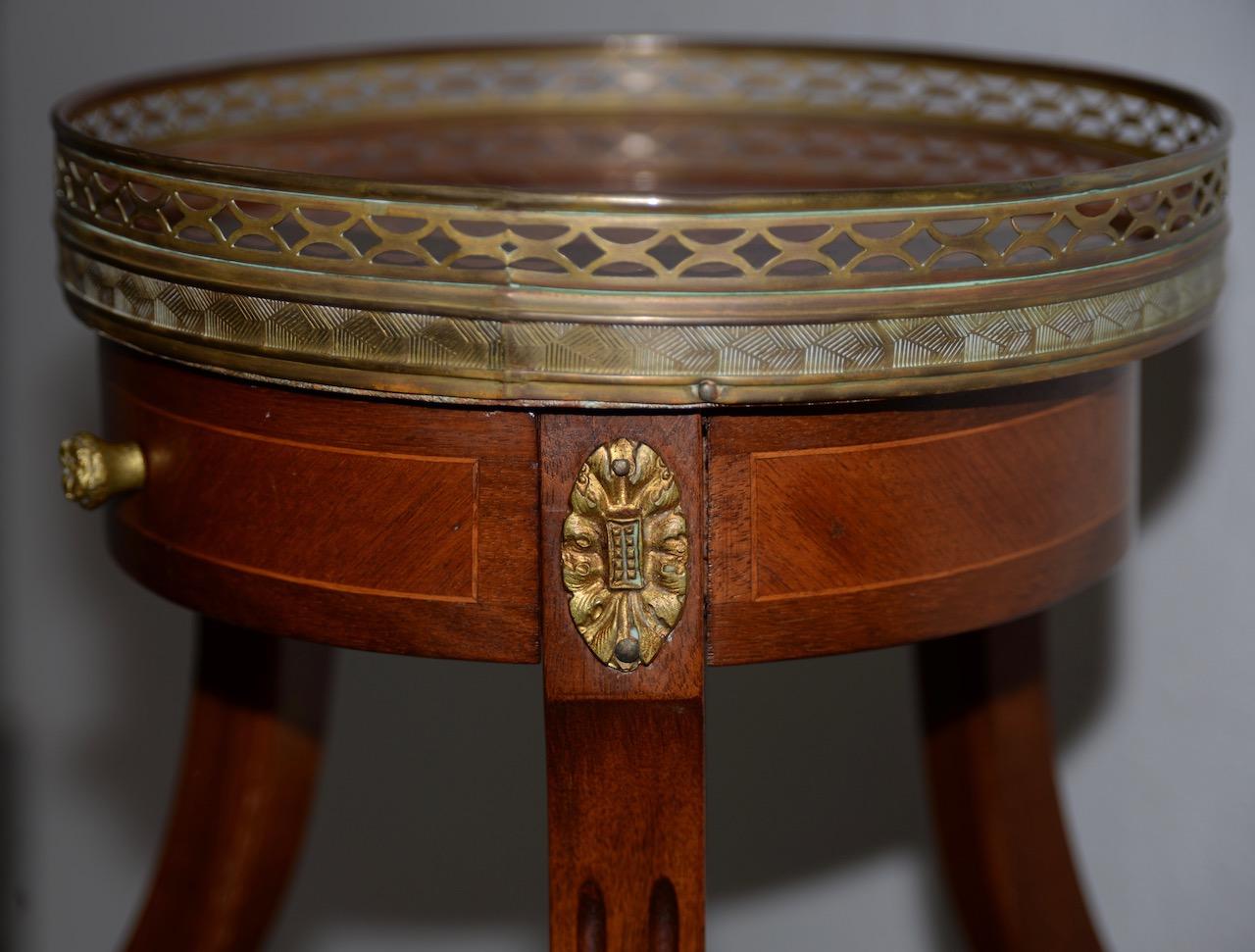 Exquisite Two-Tier Italian Mahogany & Marble Side Table, circa 1910 5