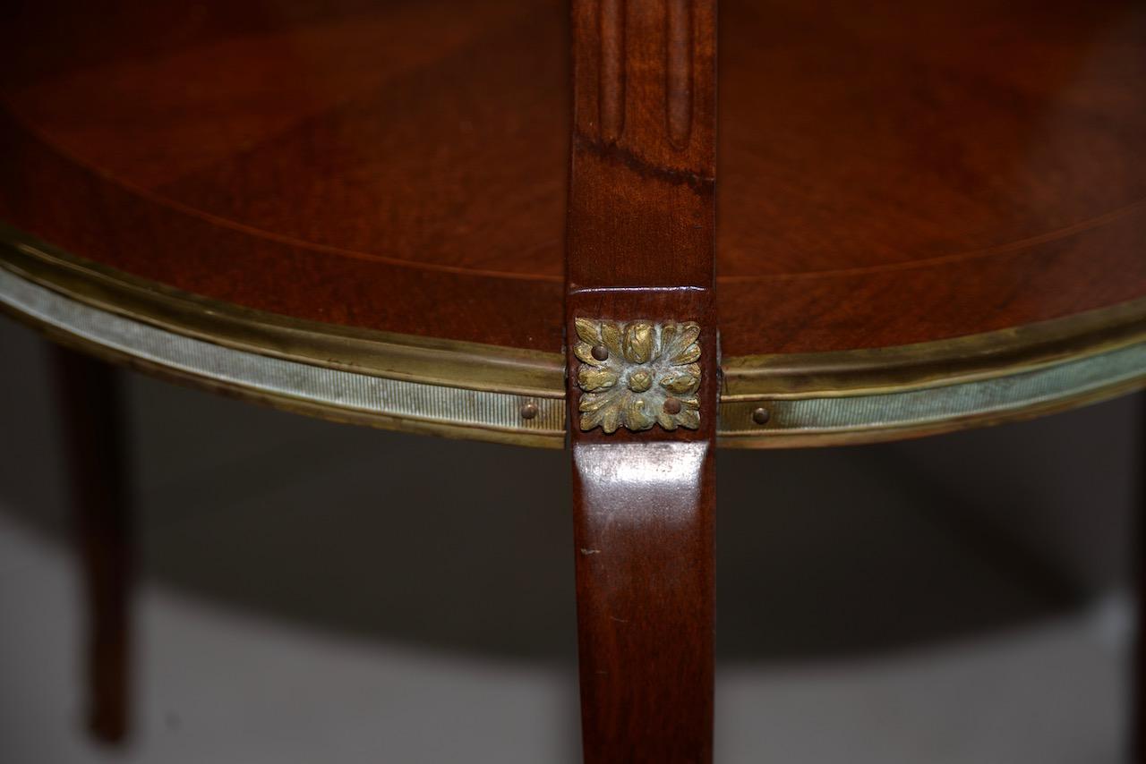Exquisite Two-Tier Italian Mahogany & Marble Side Table, circa 1910 4