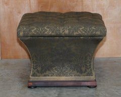 Exquisite Upholstered Victorian circa 1860 Ottoman Stool Footstool with Storage