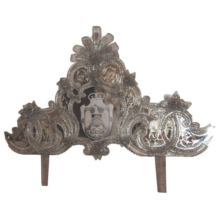 Exquisite Venetian Mirror Crown For Sale