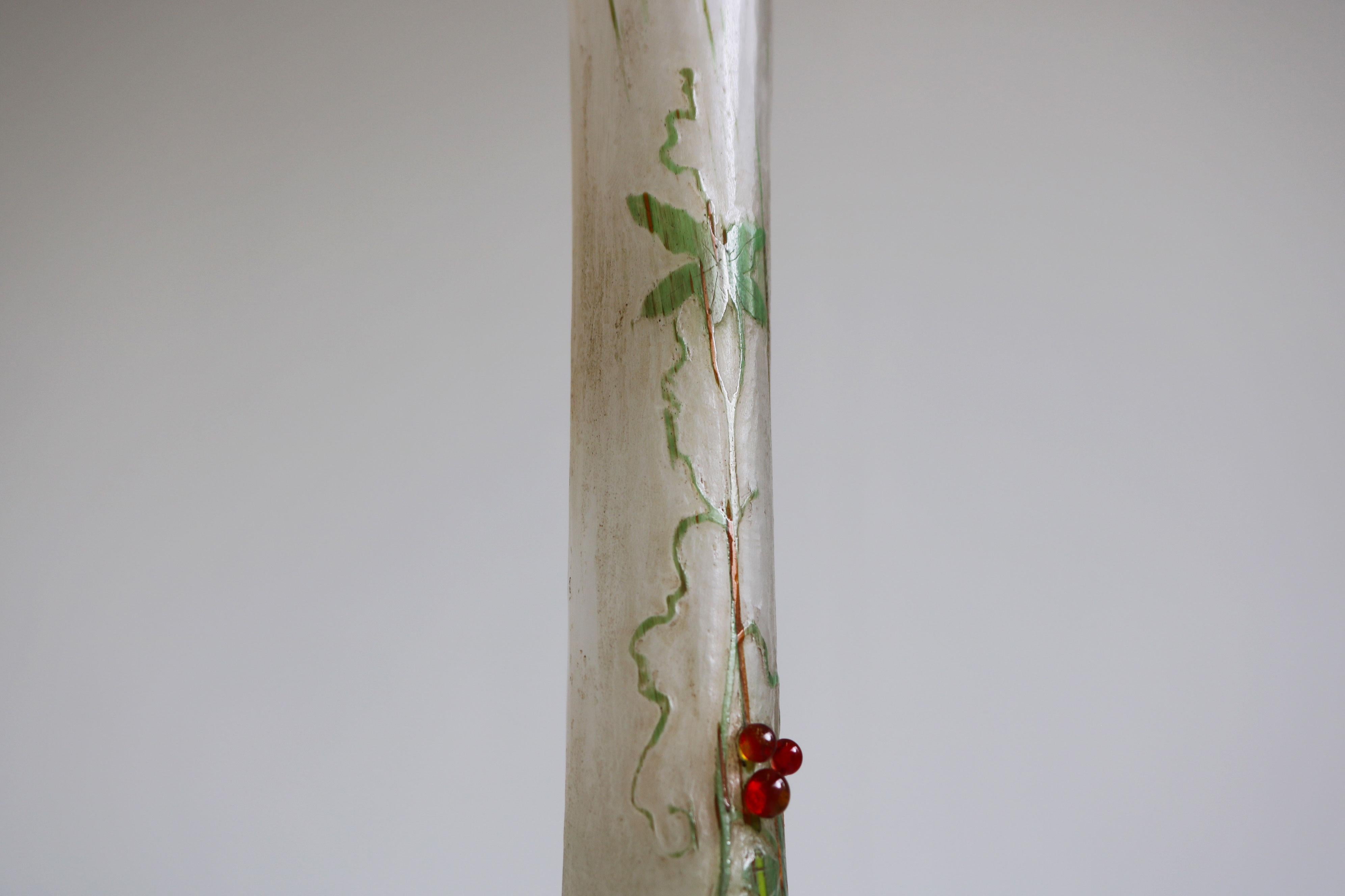 Exquisite sehr seltene ''Spinnenvase'' von Daum Nancy Glas mit Radschliff 1905 Frankreich im Angebot 6