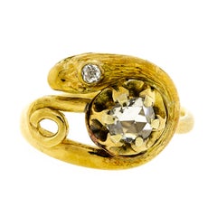 Exquisite Victorian Diamond and 18 Karat Snake Ring