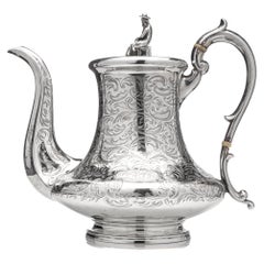 Exquisite Victorian Sterling Silver Coffee pot 