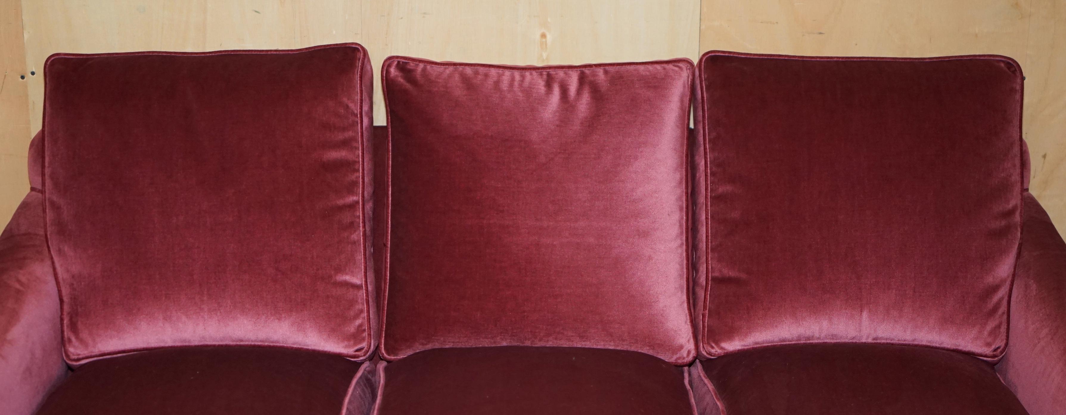 UN'OTTIMA SUITE DIVANO IN VELOUR DI SALMONE VITICO e COPPIA DI POLTRONE in vendita 10
