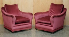 AUSGEZEICHNETER WIENER SALMON VELOUR GEPOLSTERTES SOFA & ARMSTUHL-SUITE