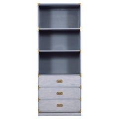 Exquisite Vintage 1960s Campaign Style Bookshelf