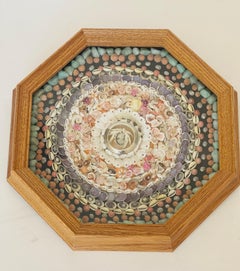 Exquisite Vintage American Folk Art Sea Shell Sailors Valentines with Cameo