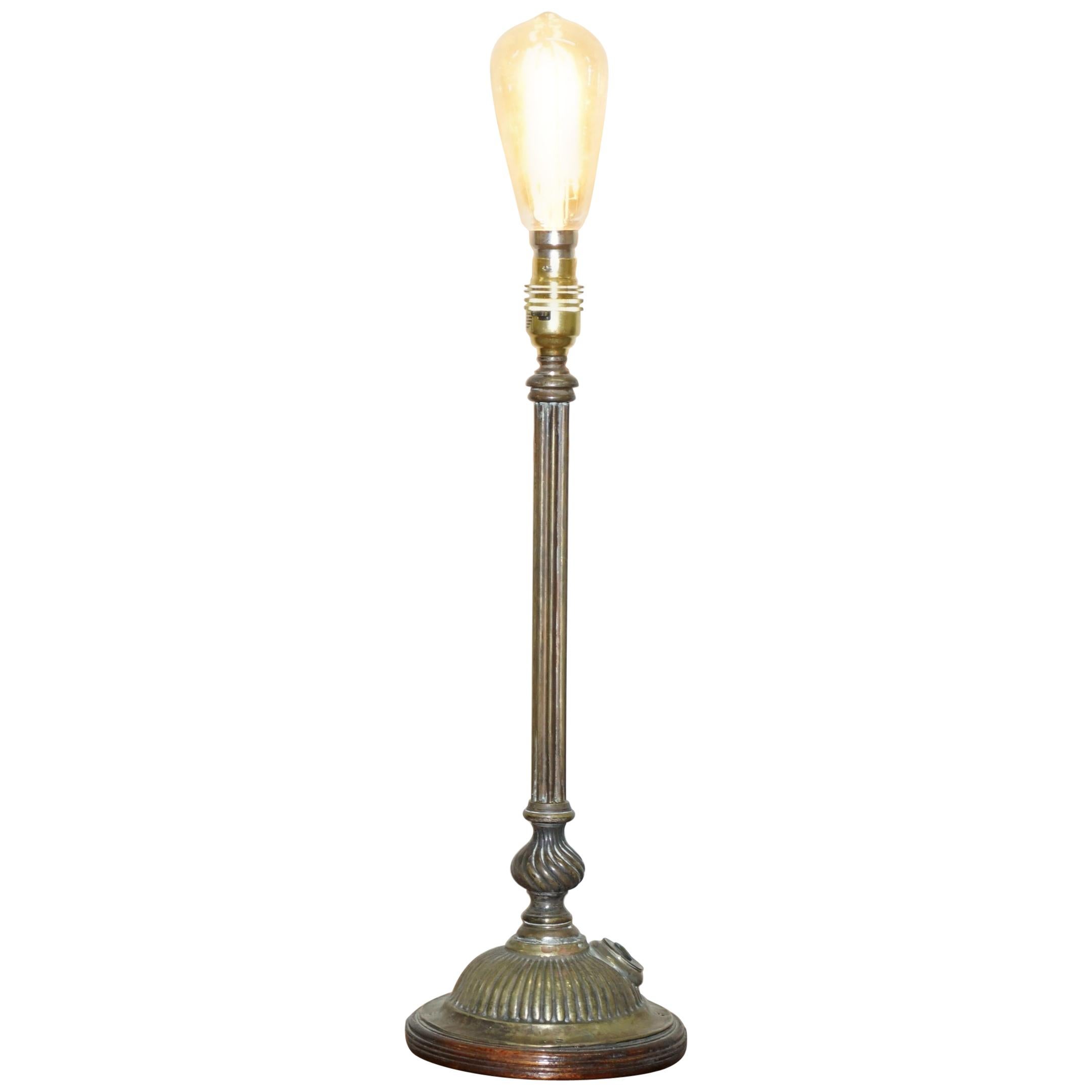 Exquisite Vintage Bronzed Fully Retored Table Candle Lamp New Fitting