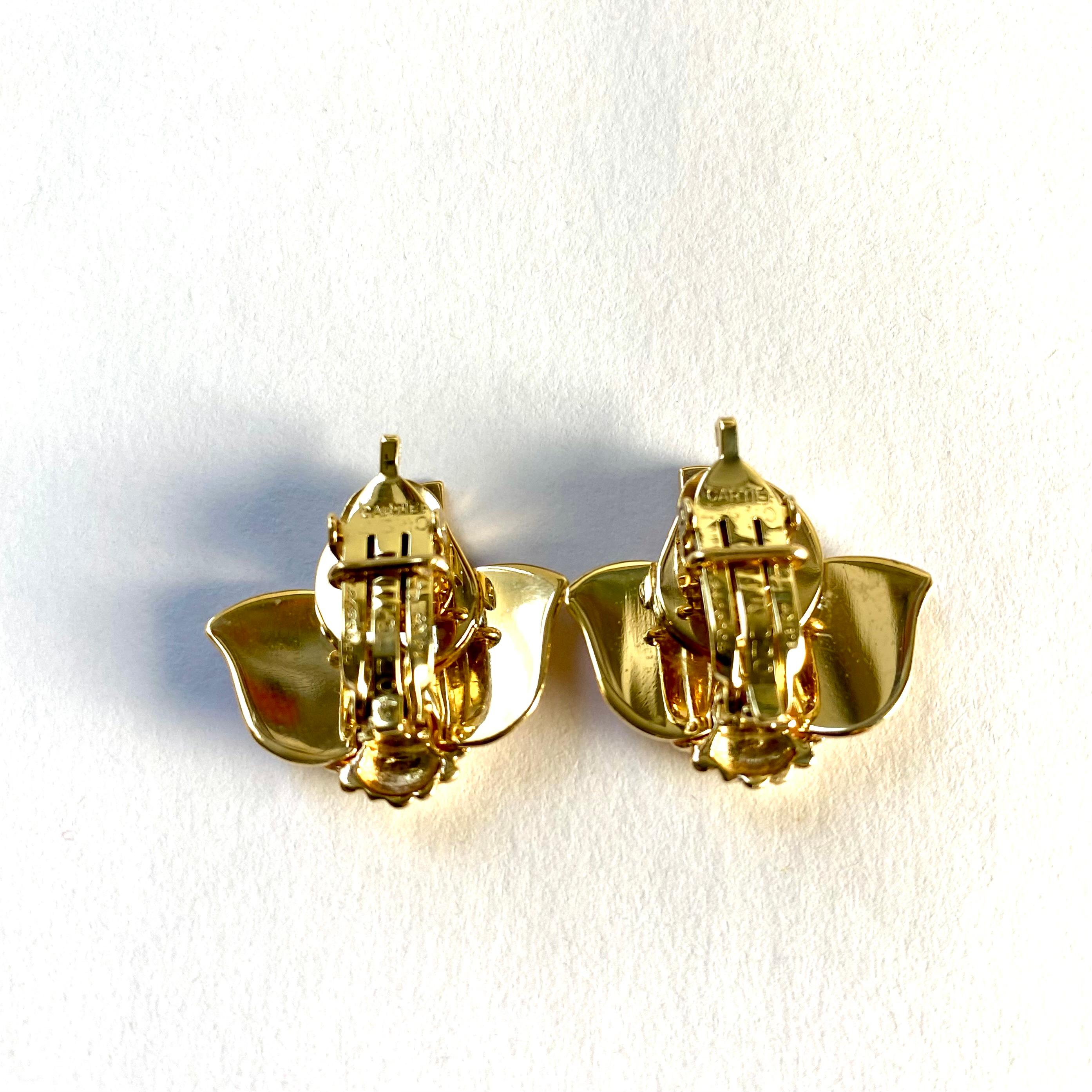 Exquises boucles d'oreilles à clip en or 14 carats de Cartier, un investissement Timeless 6