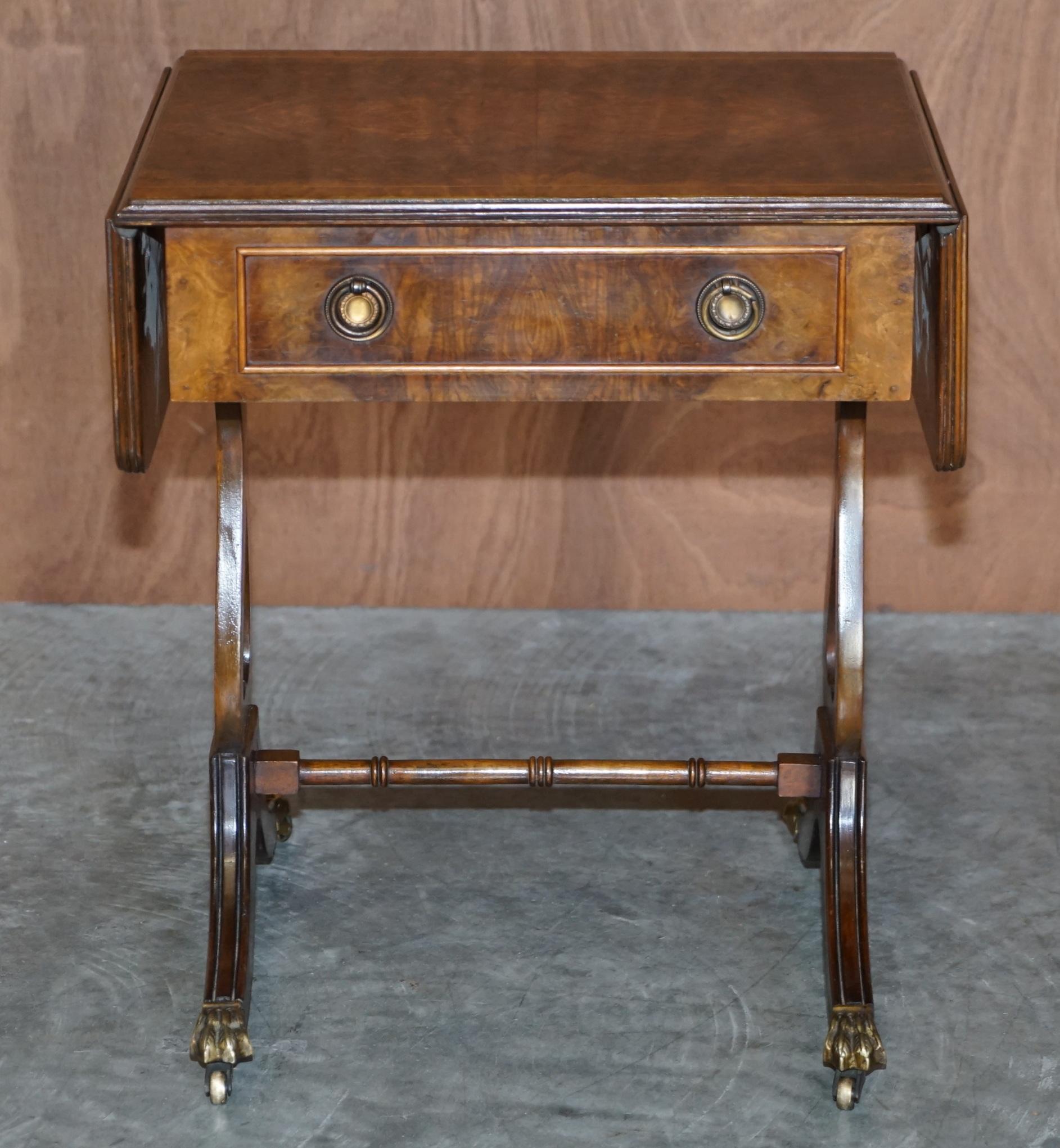 Exquisite Vintage Extending Burr, Burl & Quarter Cut Walnut Side End Lamp Table 4