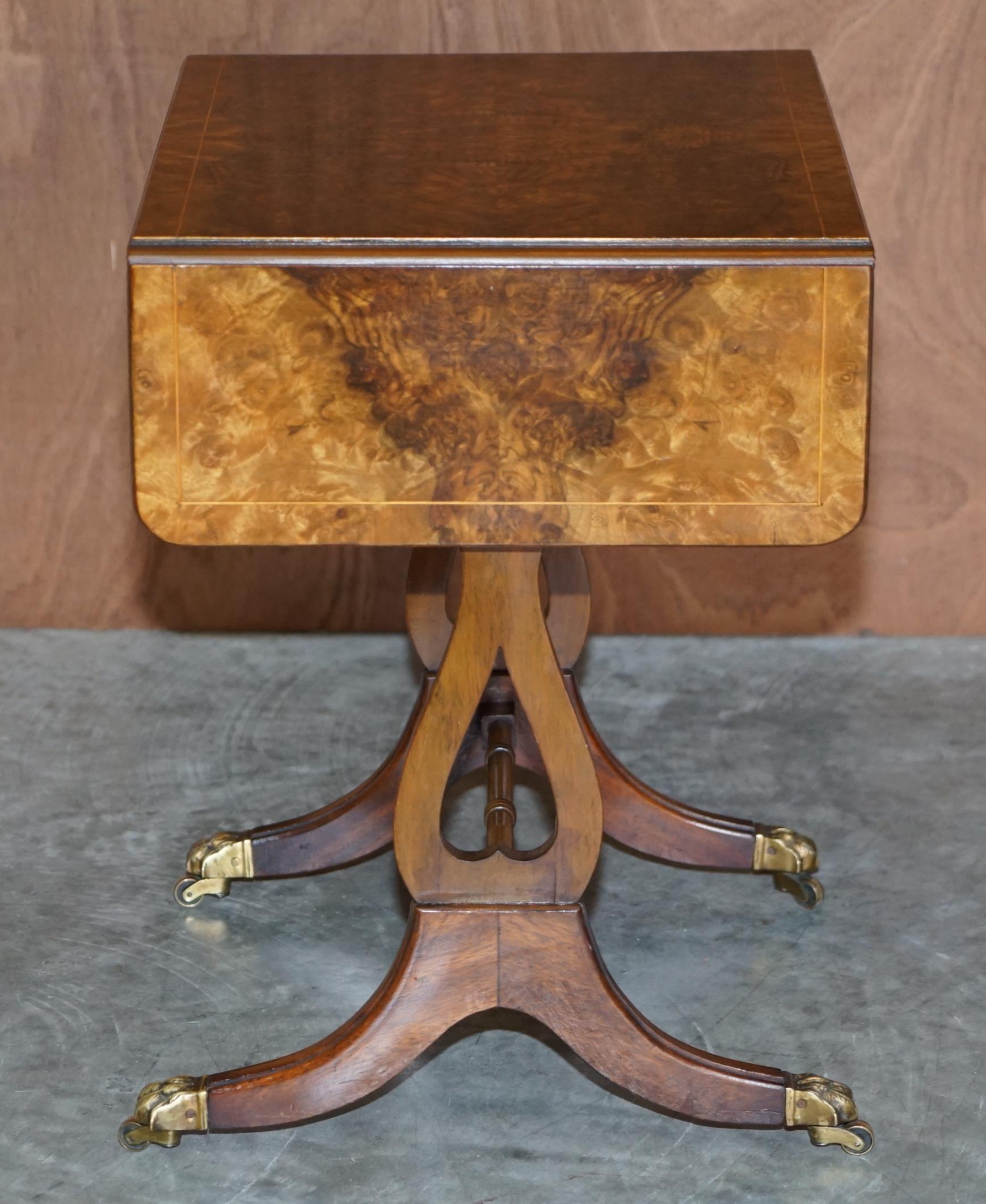 Exquisite Vintage Extending Burr, Burl & Quarter Cut Walnut Side End Lamp Table 5