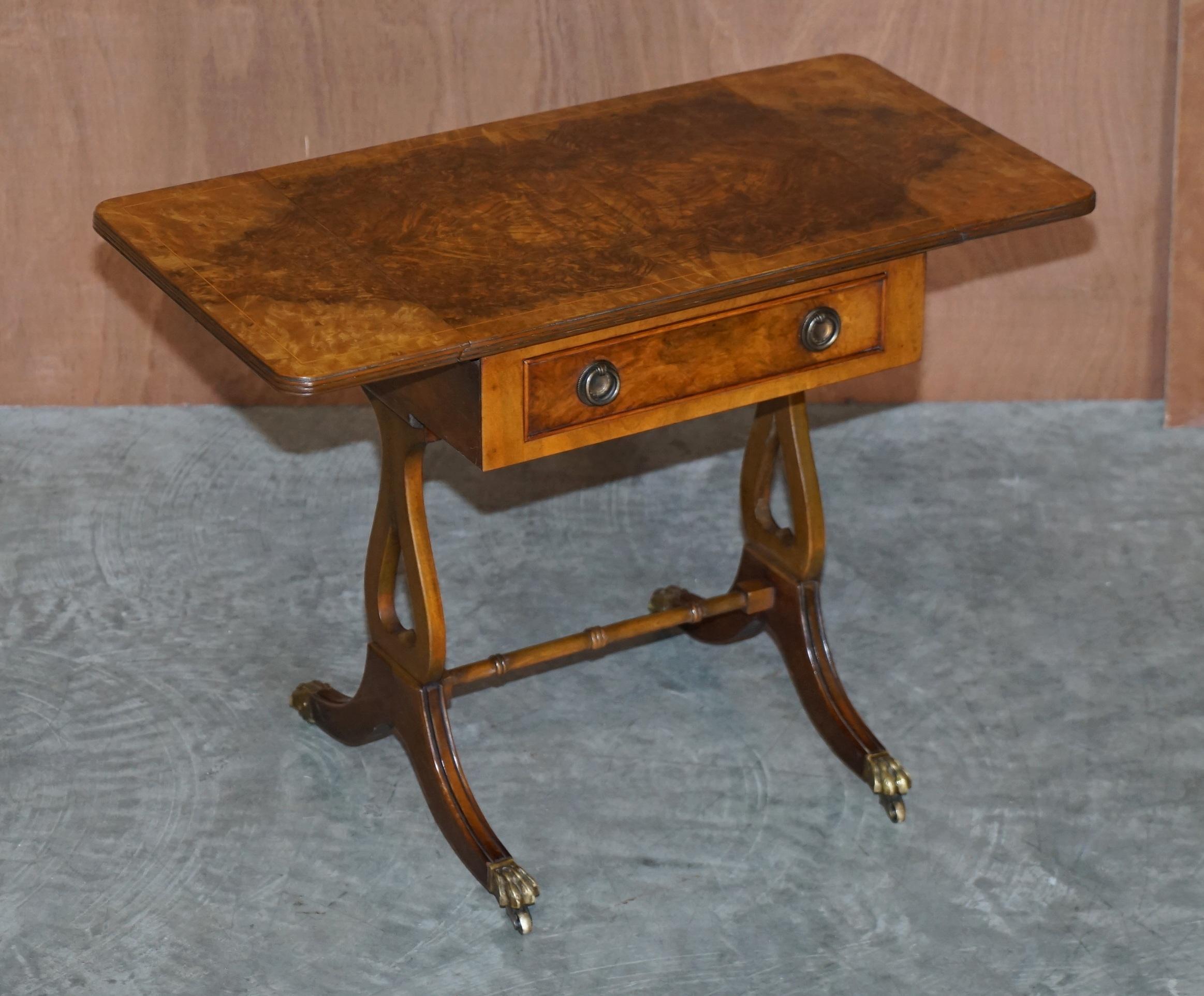 Exquisite Vintage Extending Burr, Burl & Quarter Cut Walnut Side End Lamp Table 6