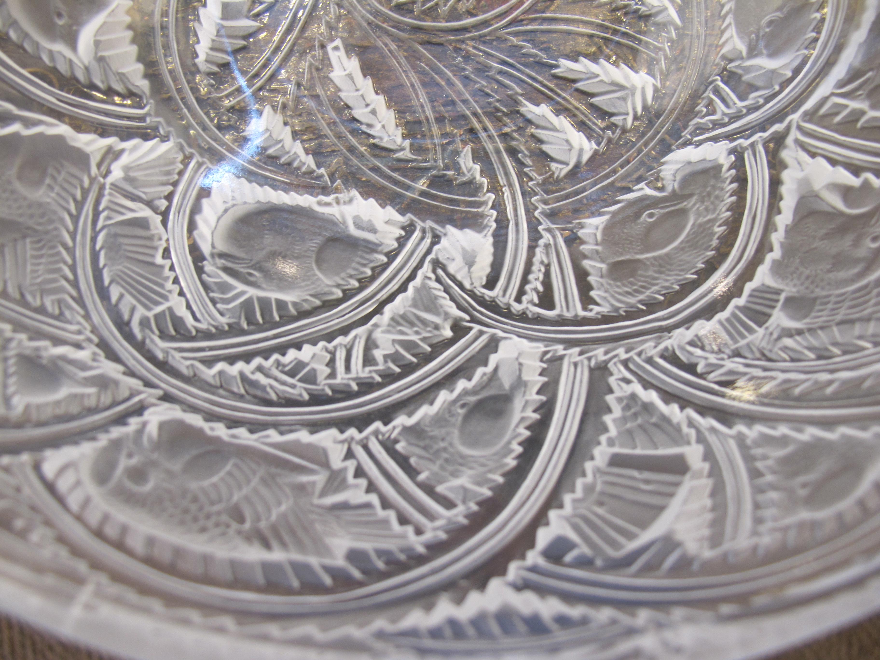 vintage frosted glass bowl