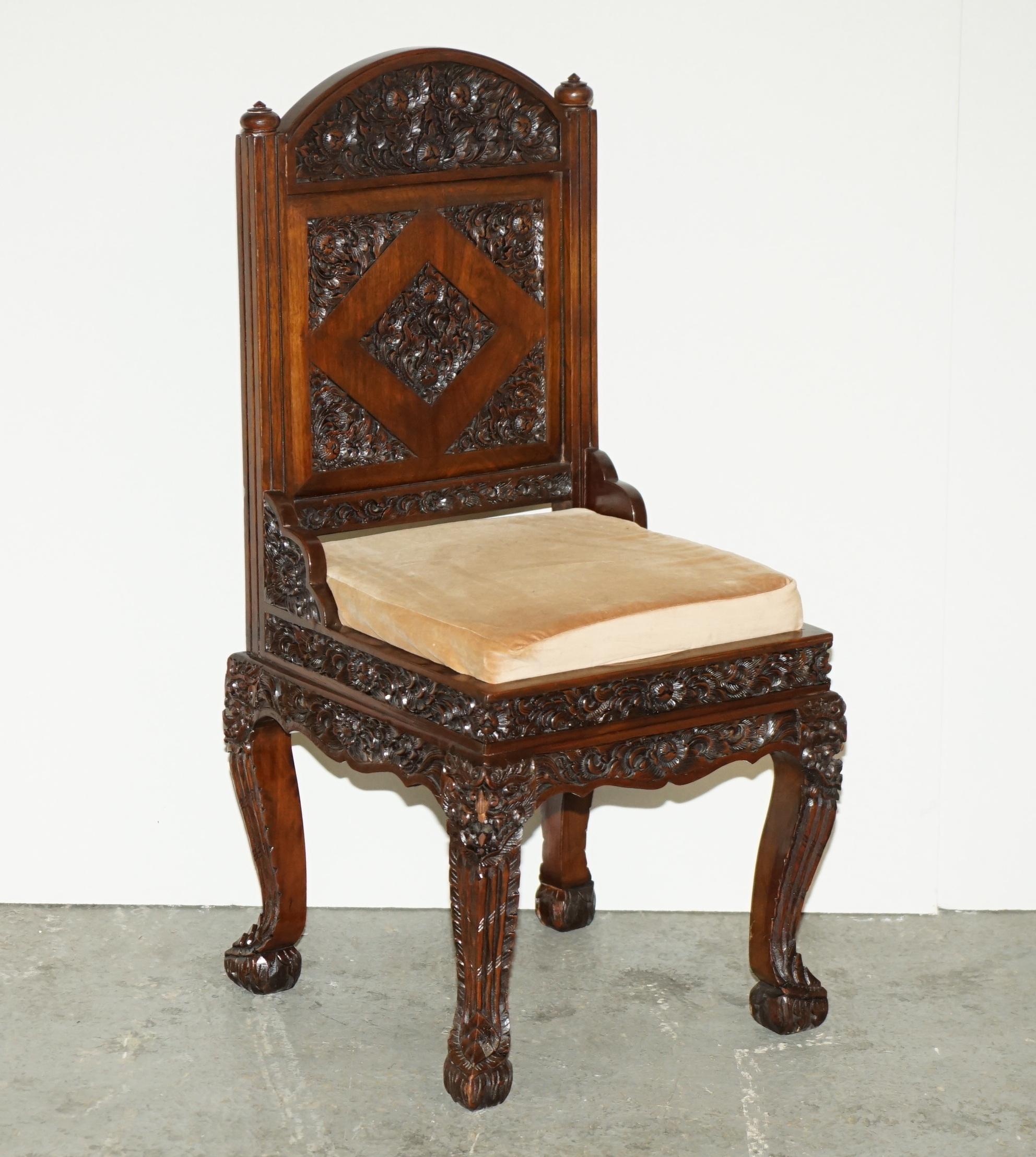 All Vintage Antiques is delighted to offer for sale this stunning suite of eight original Anglo Indian Colonial hand cared Rosewood Dining chairs which are part of a suite

Please note the delivery fee listed is just a guide, it covers within the