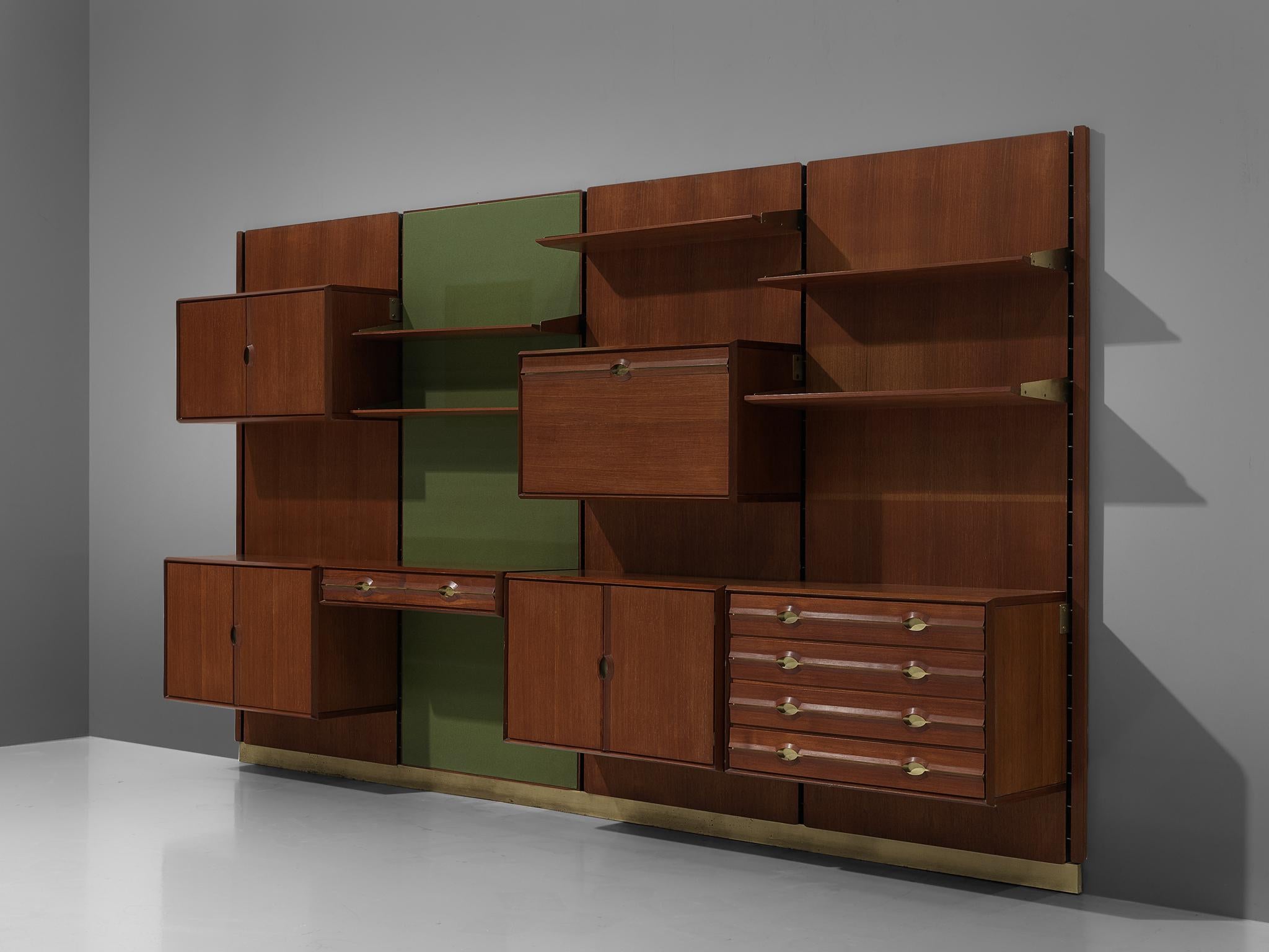 Mid-Century Modern Exquisite Wall Unit by Cantú in Teak
