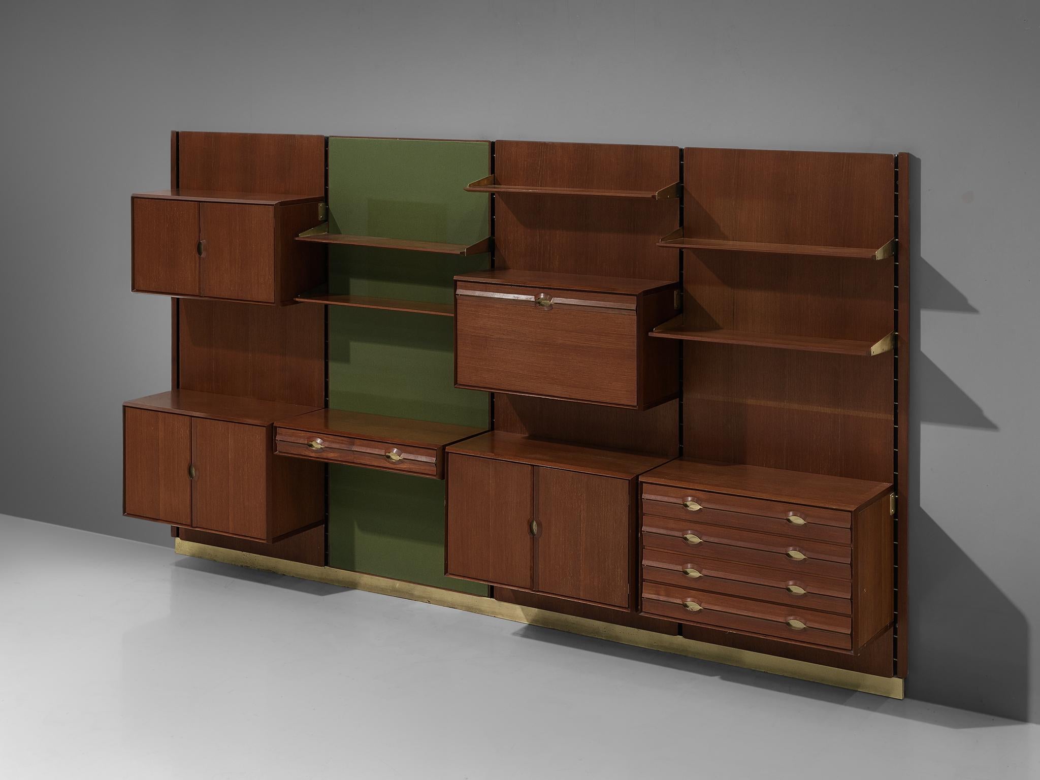 Felt Exquisite Wall Unit by Cantú in Teak