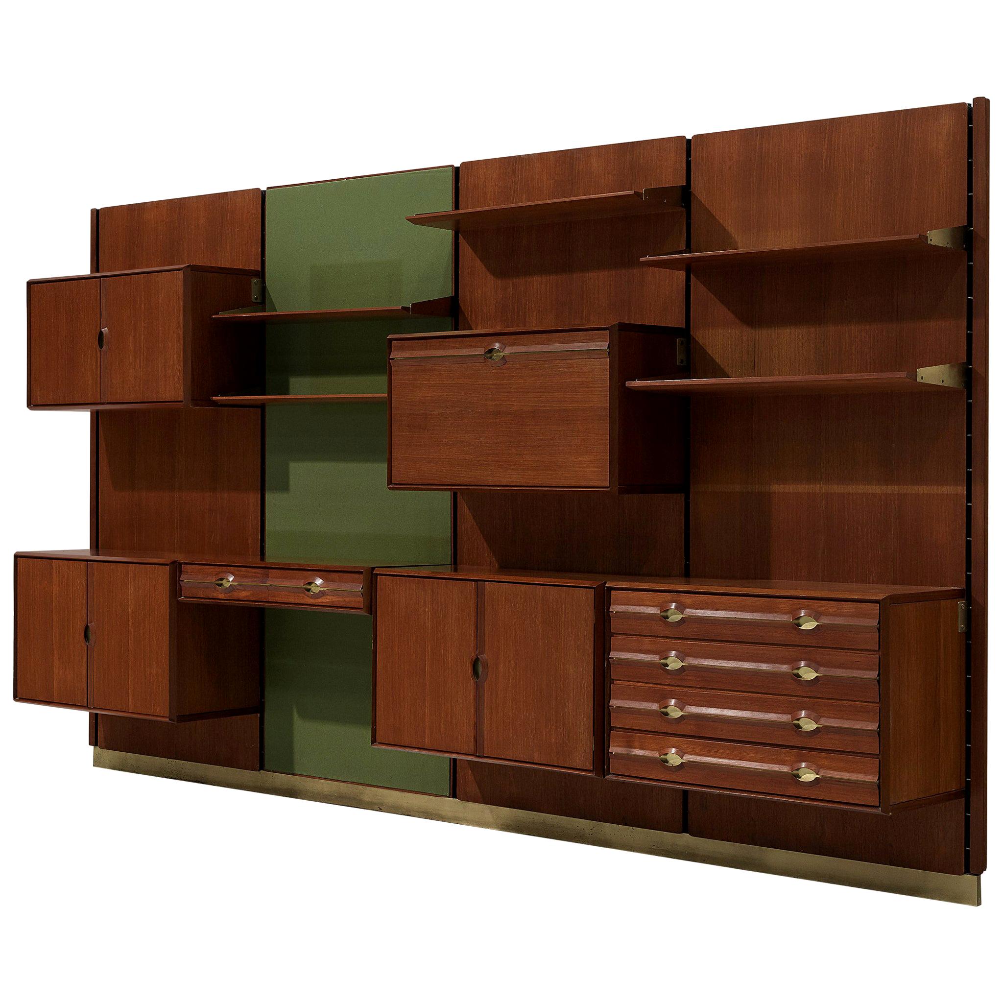 Exquisite Wall Unit by Cantú in Teak