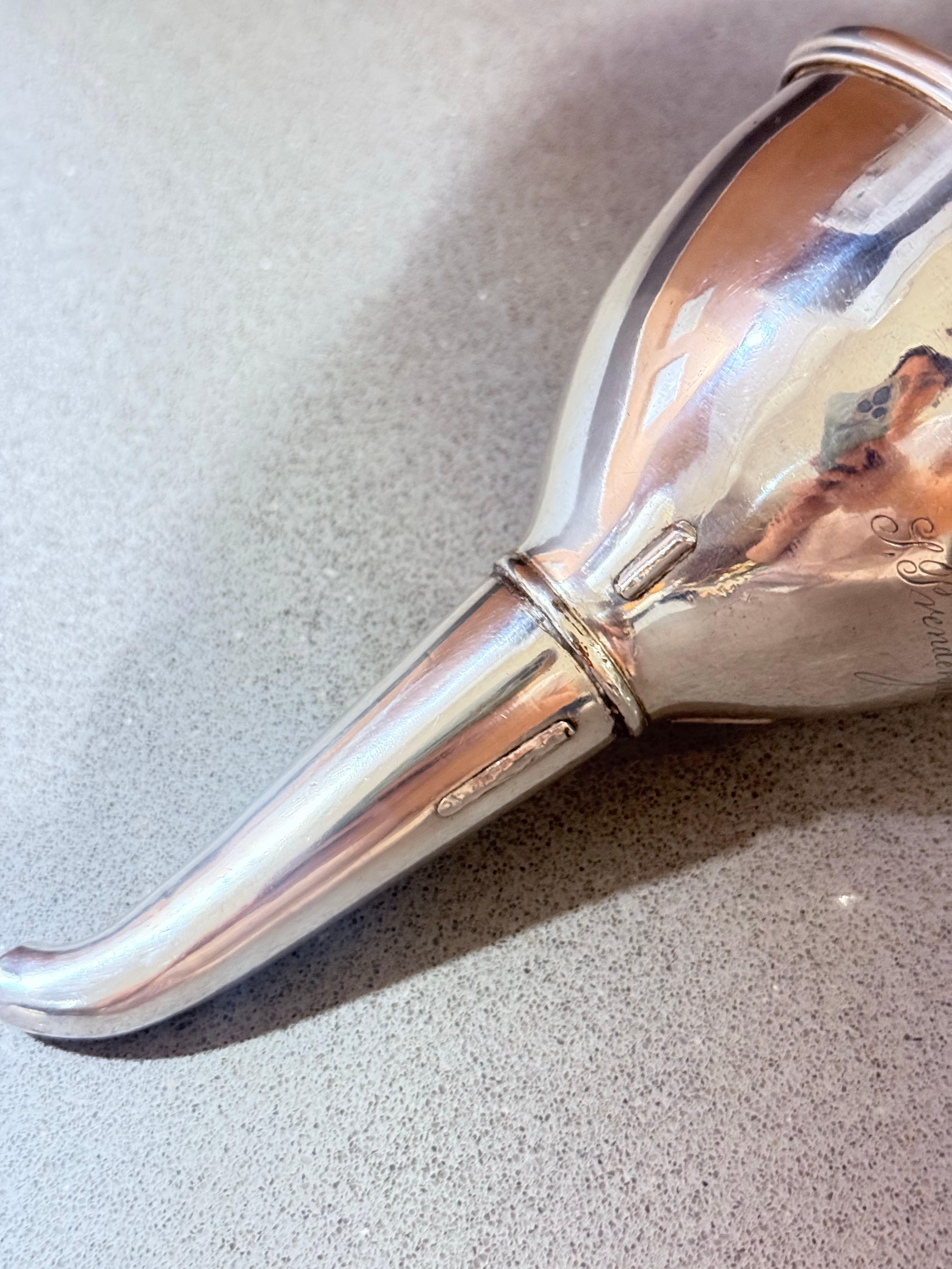 Exquisite Wein Trichter Antike Silber Platte vergoldet Superb Qualität Vintage Barware (Englisch) im Angebot