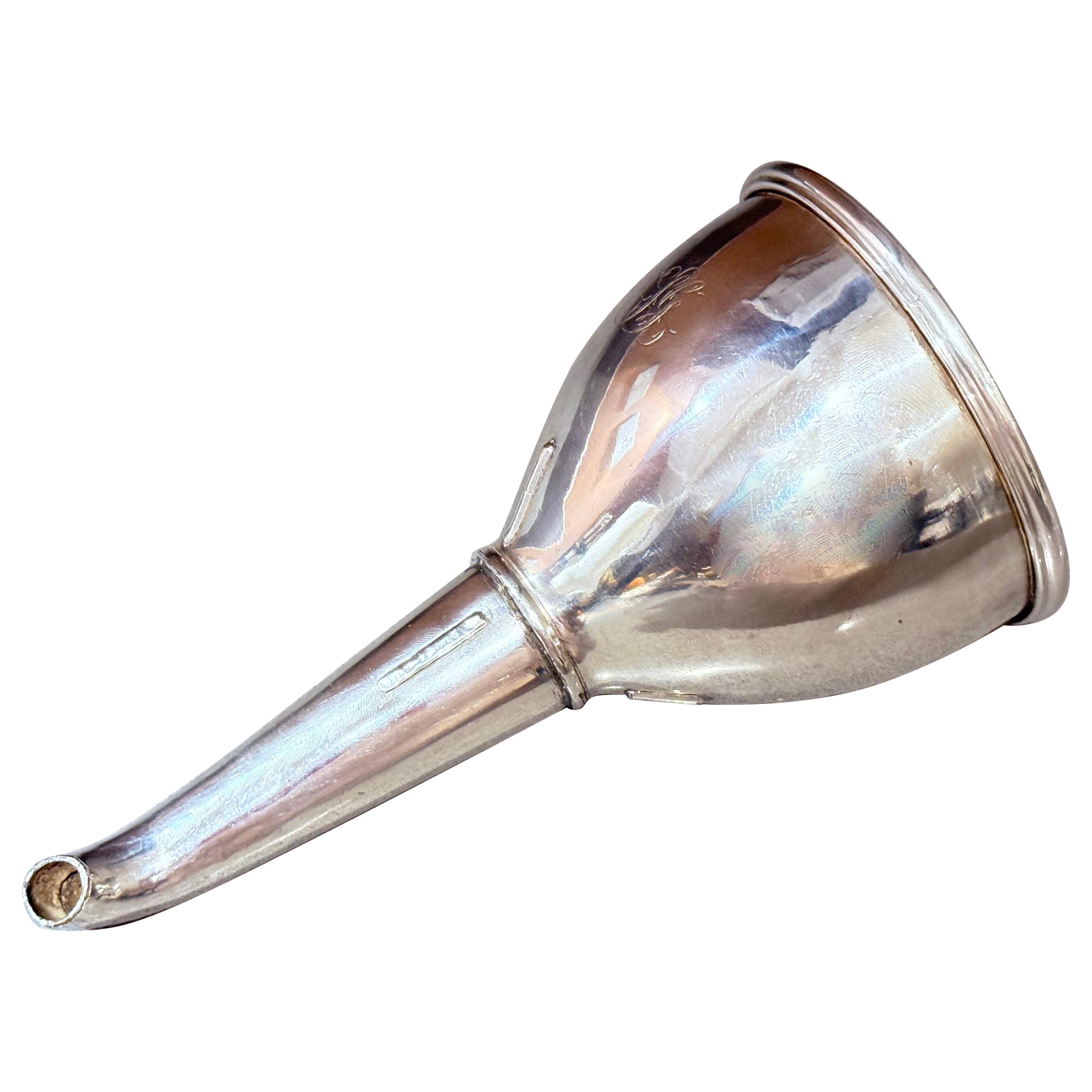 Exquisite Wine Funnel Antique Silver Plate Gilded Superb Quality Vintage Barware