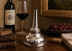 Exquisite Wine Funnel Antique Sterling Silver Hallmarked, Gilded Superb Quality