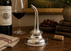 Exquisite Wine Funnel Antique Sterling Silver Hallmarked, Gilded Superb Quality