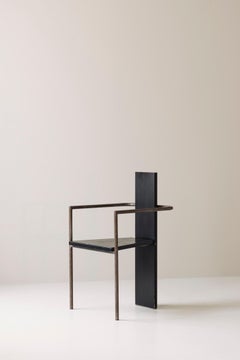 Squisita poltrona "Concrete" in legno di Jonas Bohlin per Källemo, Svezia 1981.