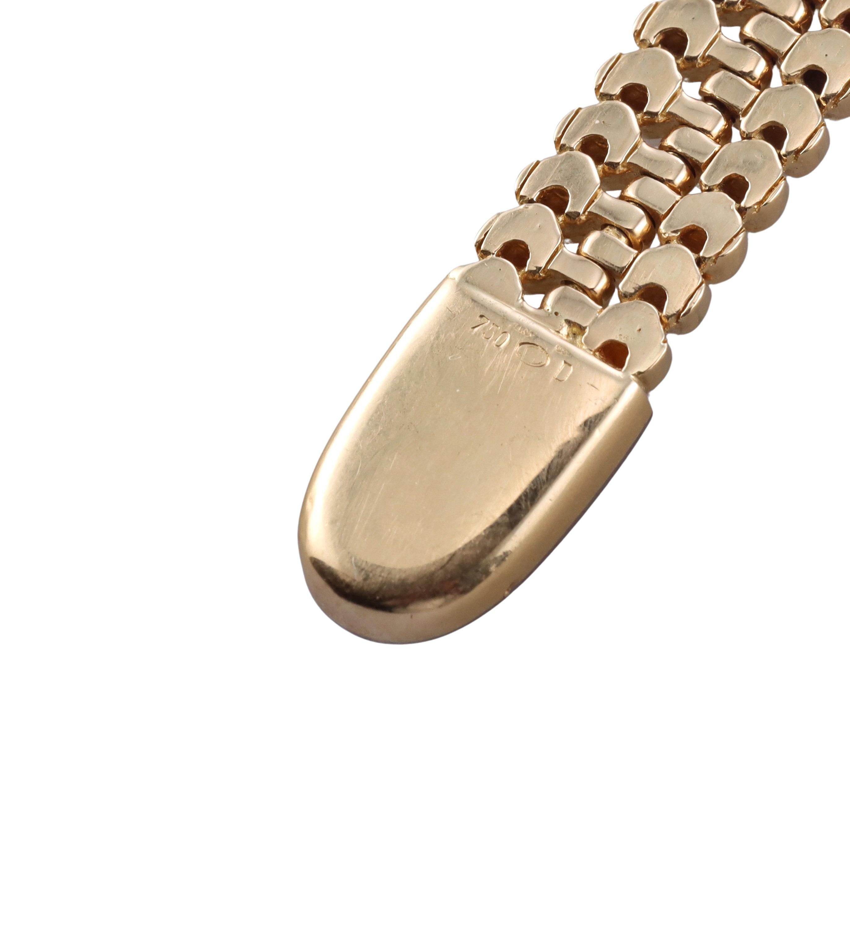 Women's Exquisite Yellow Gold and Diamond Zipper Necklace For Sale