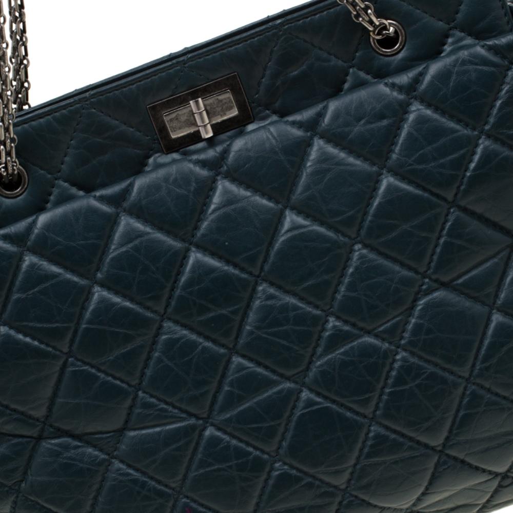 Exquisitely crafted from aged leather, this Reissue tote from Chanel bears their 3