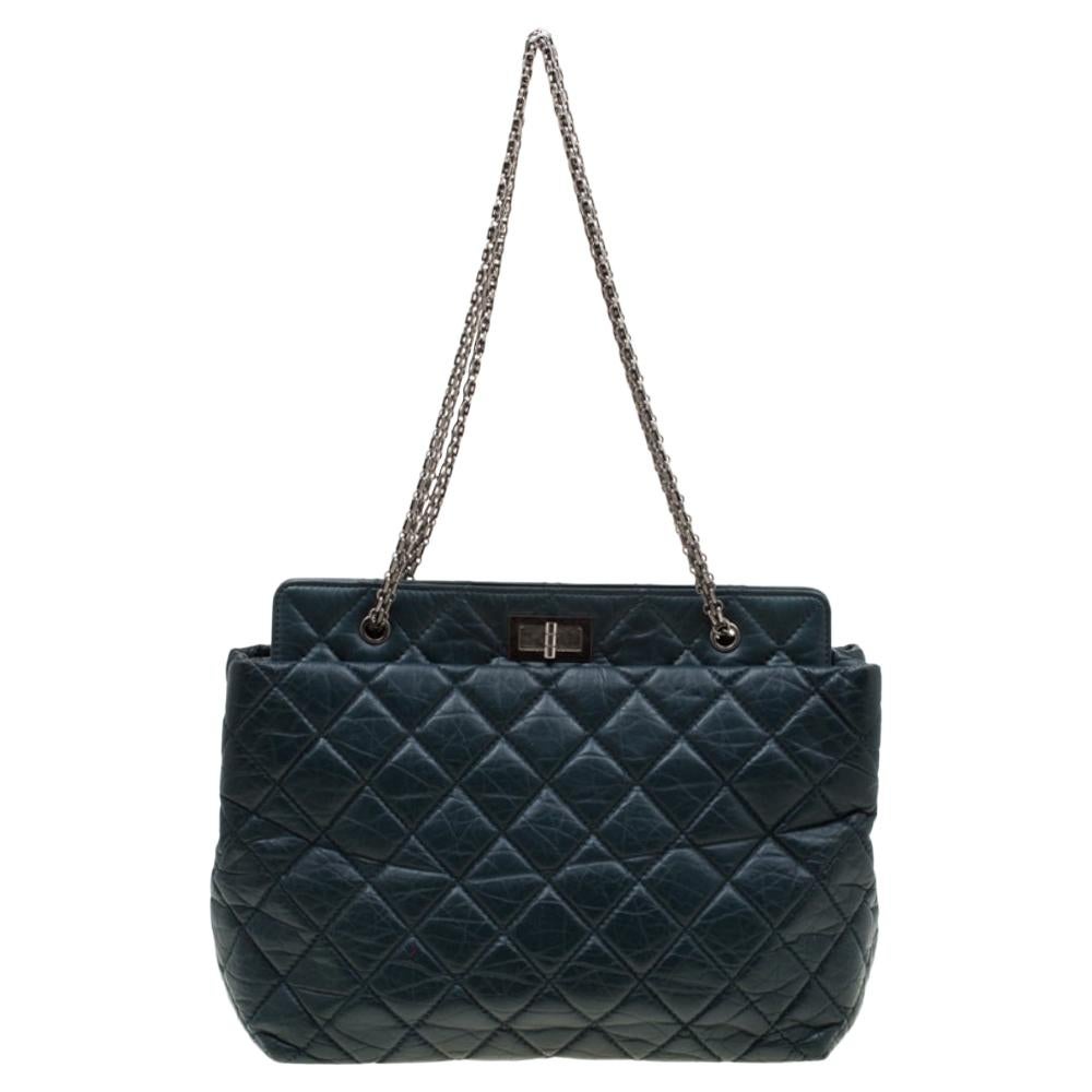 Exquisitely crafted from aged leather, this Reissue tote from Chanel bears their
