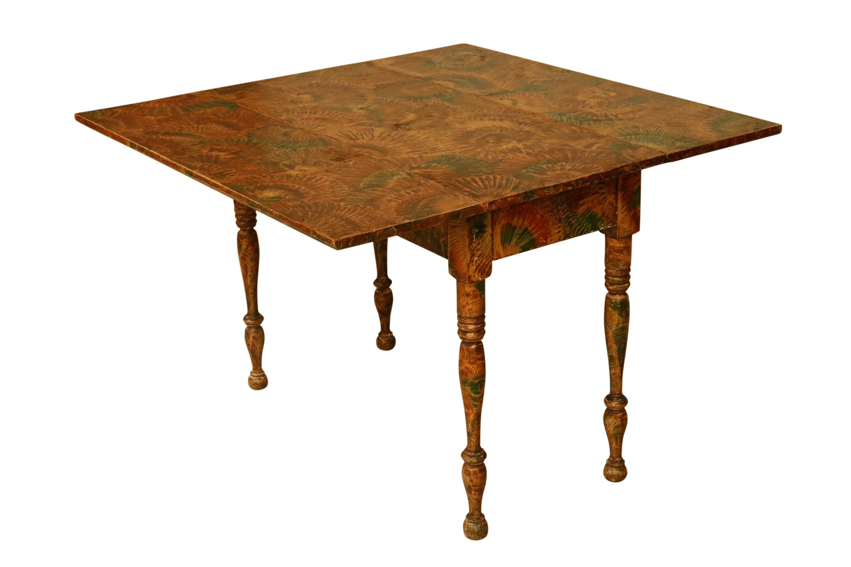 Exquisitely Decorated 19th Century American Table In Fair Condition For Sale In Hudson, NY